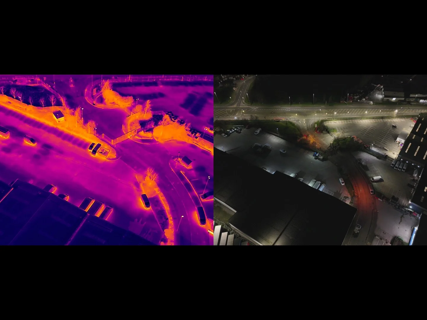 Drone night surveillance thermal imaging call-out operation Bradford Yorkshire