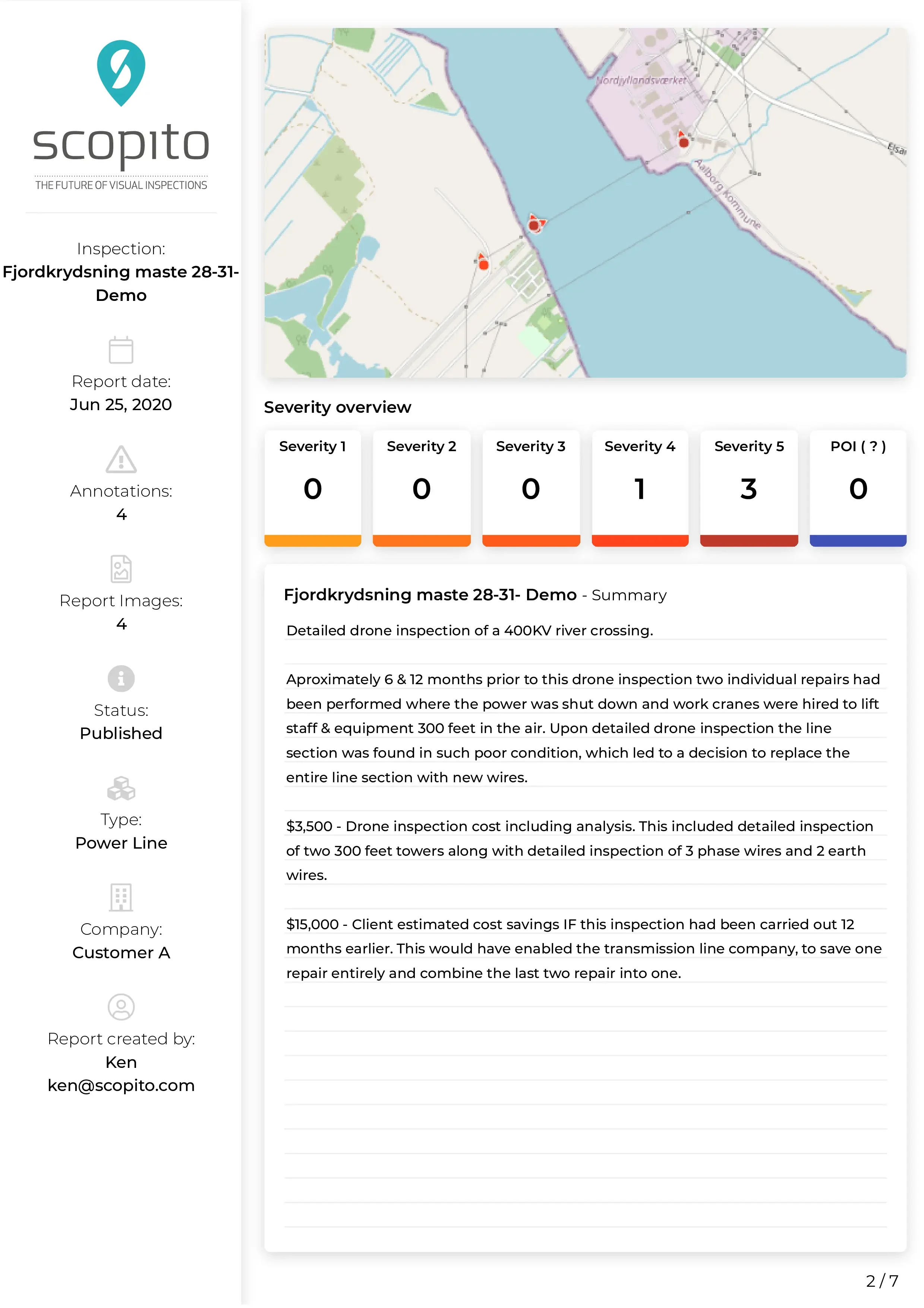Drone survey compliance report findings West Yorkshire