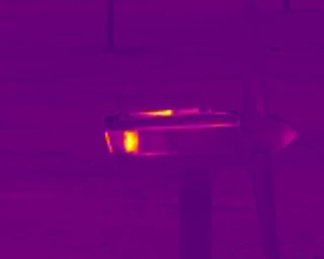 Drone thermal imaging wind turbine hot spot detection Bradford Yorkshire
