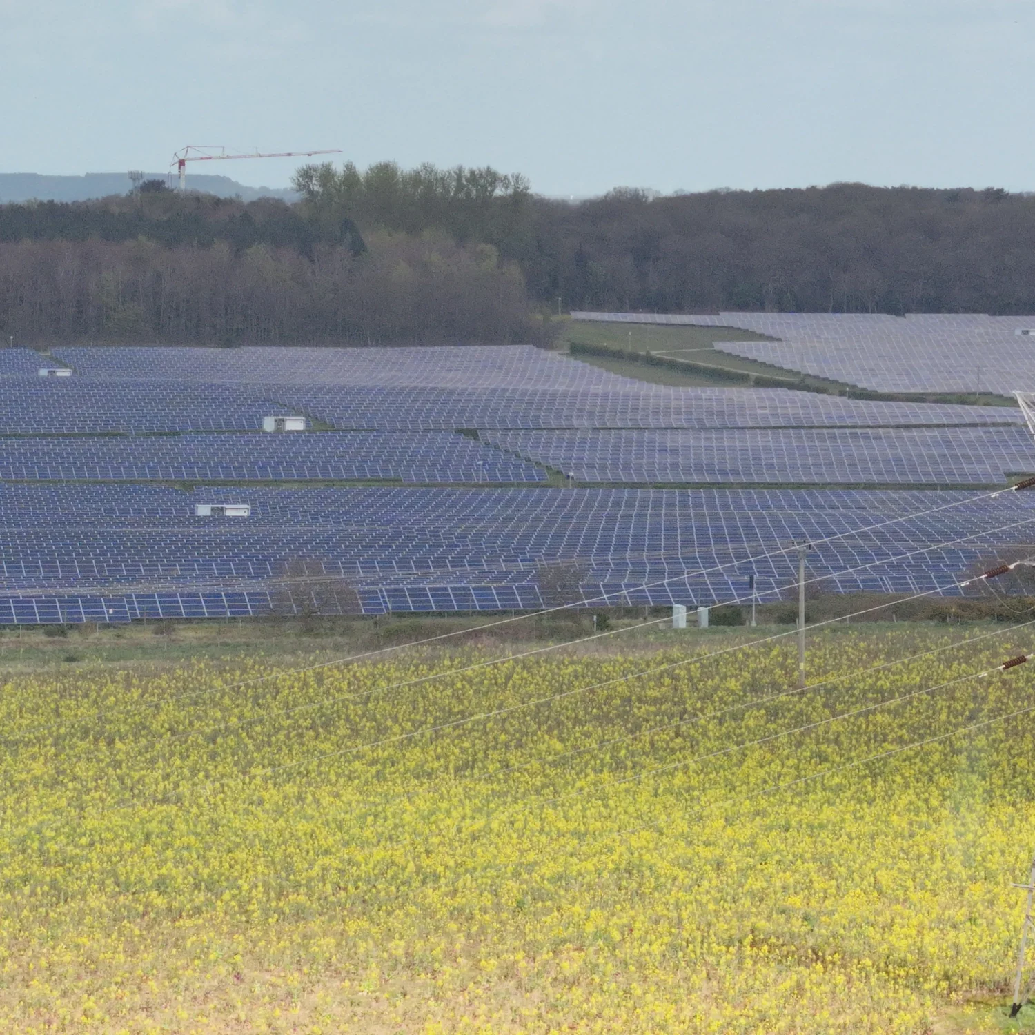 Solar Array Detail Inspection Drone close angle inspection solar panel rows detail survey Yorkshire