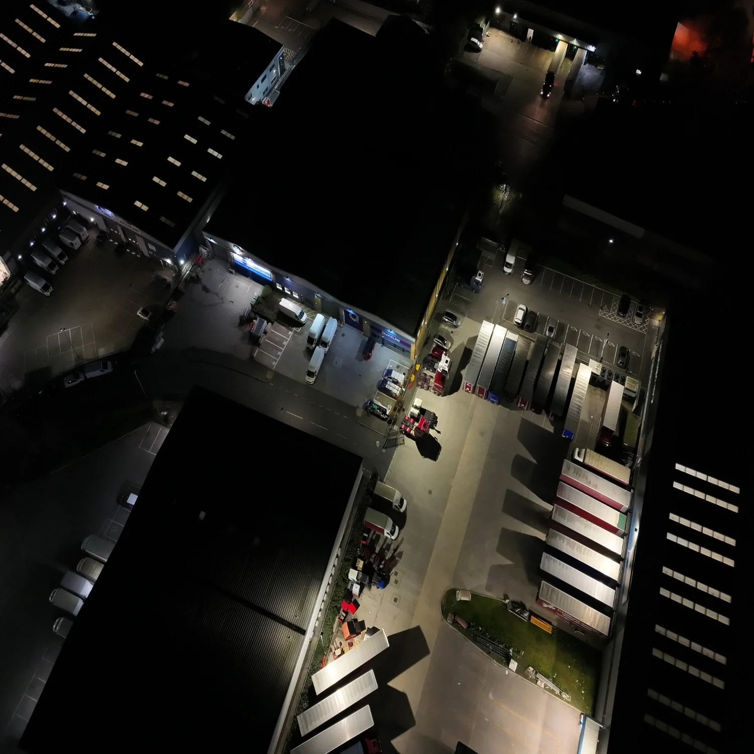 Night surveillance drone 1 lux low light camera operation Yorkshire