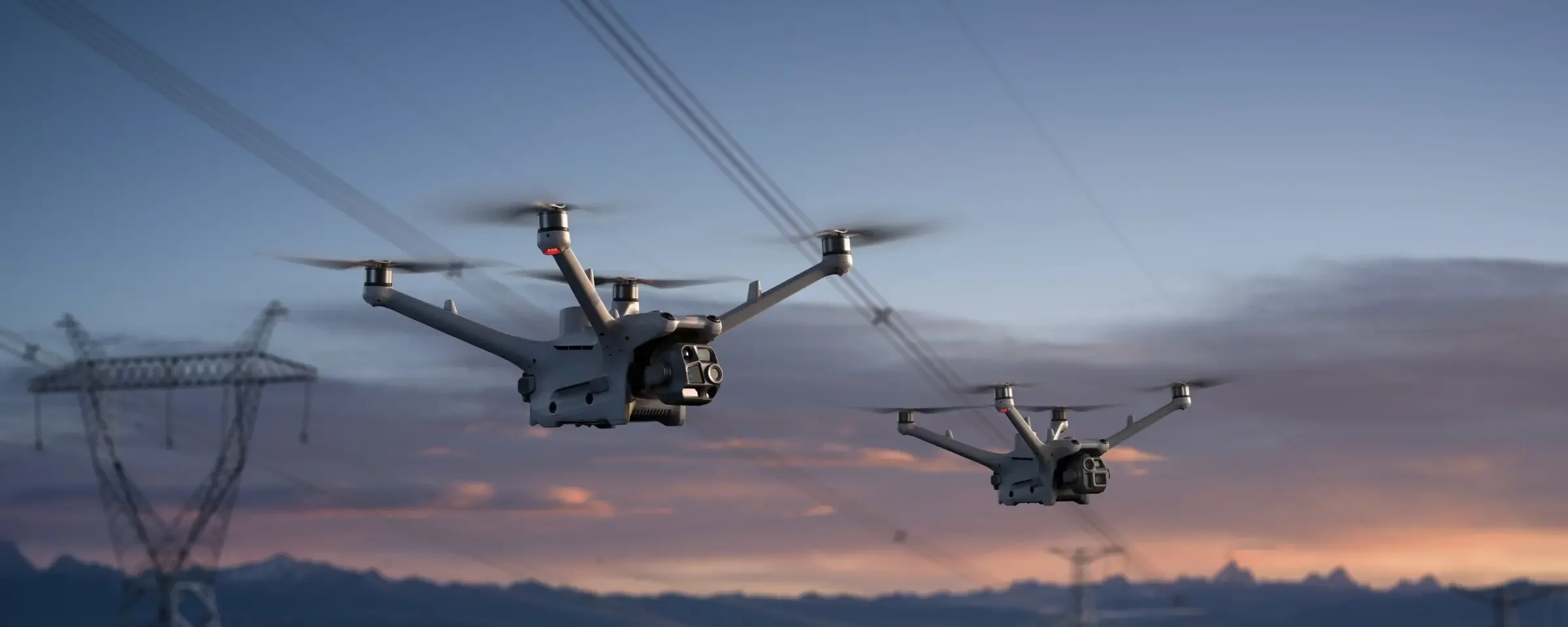 HV Tower & Line Inspection, GVC-certified, CAA-compliant, industrial inspections, thermal imaging, night operations, Matrice 4TD