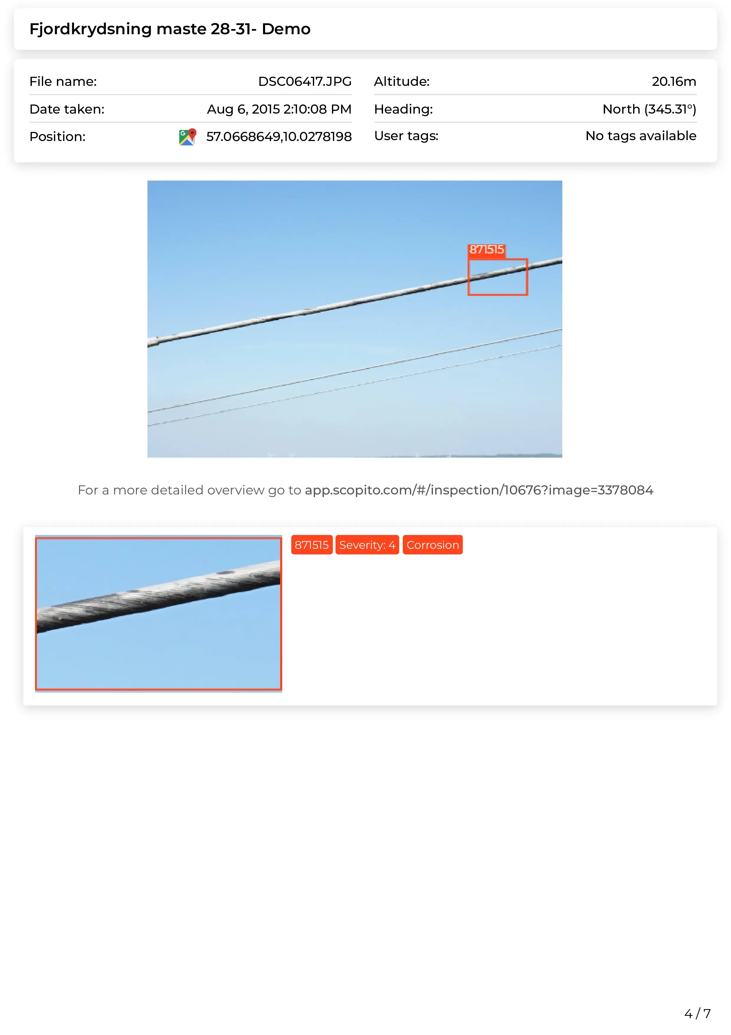Scopito drone report GPS overview full site inspection Bradford