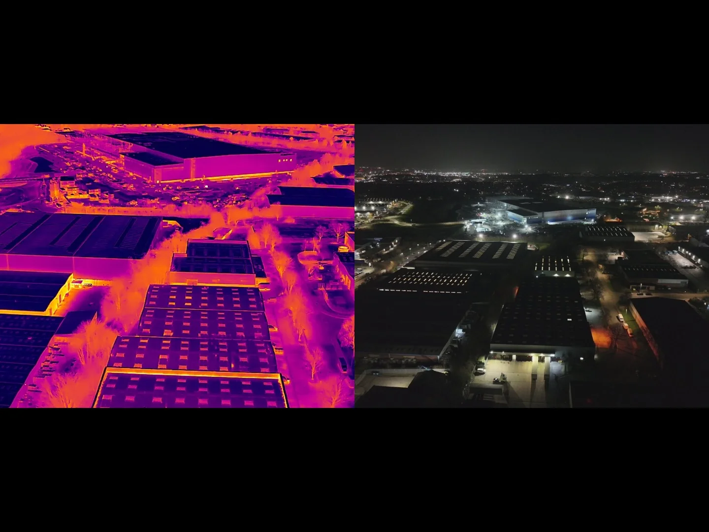 Drone RGB thermal night surveillance call-out Bradford Yorkshire