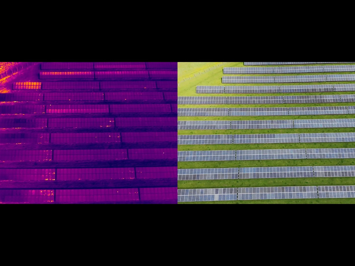 Solar Panel Thermal Analysis Drone thermal imaging solar panel array temperature anomaly detection Yorkshire