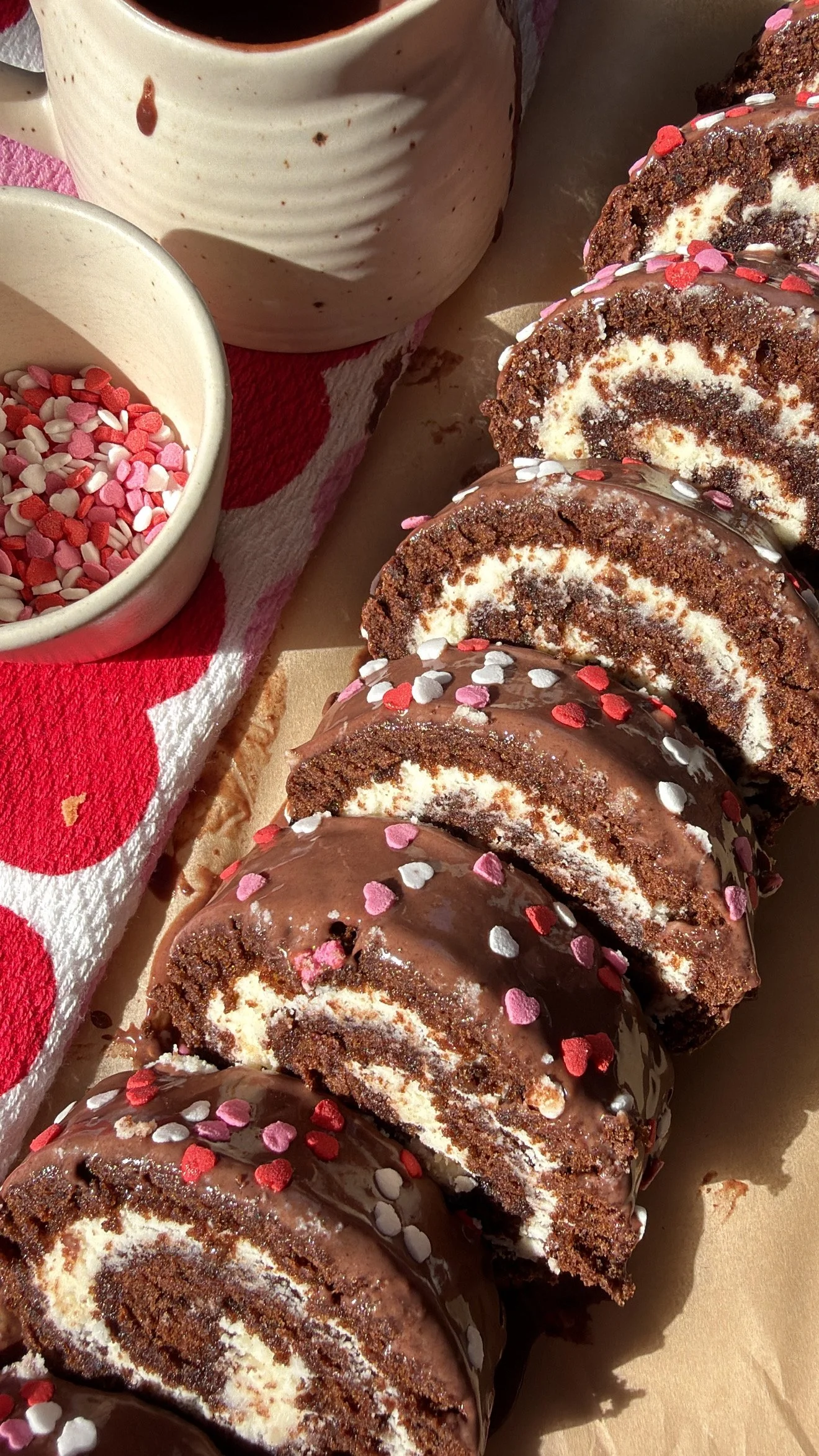 Easy Chocolate Roll Cake with Whipped Cream Filling — Mer's Good Eats