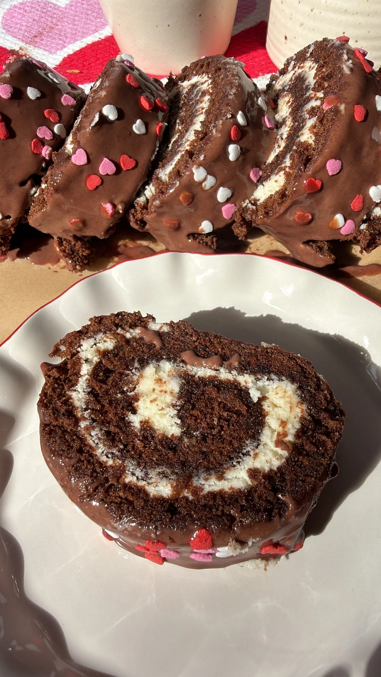 Easy Chocolate Roll Cake with Whipped Cream Filling — Mer's Good Eats