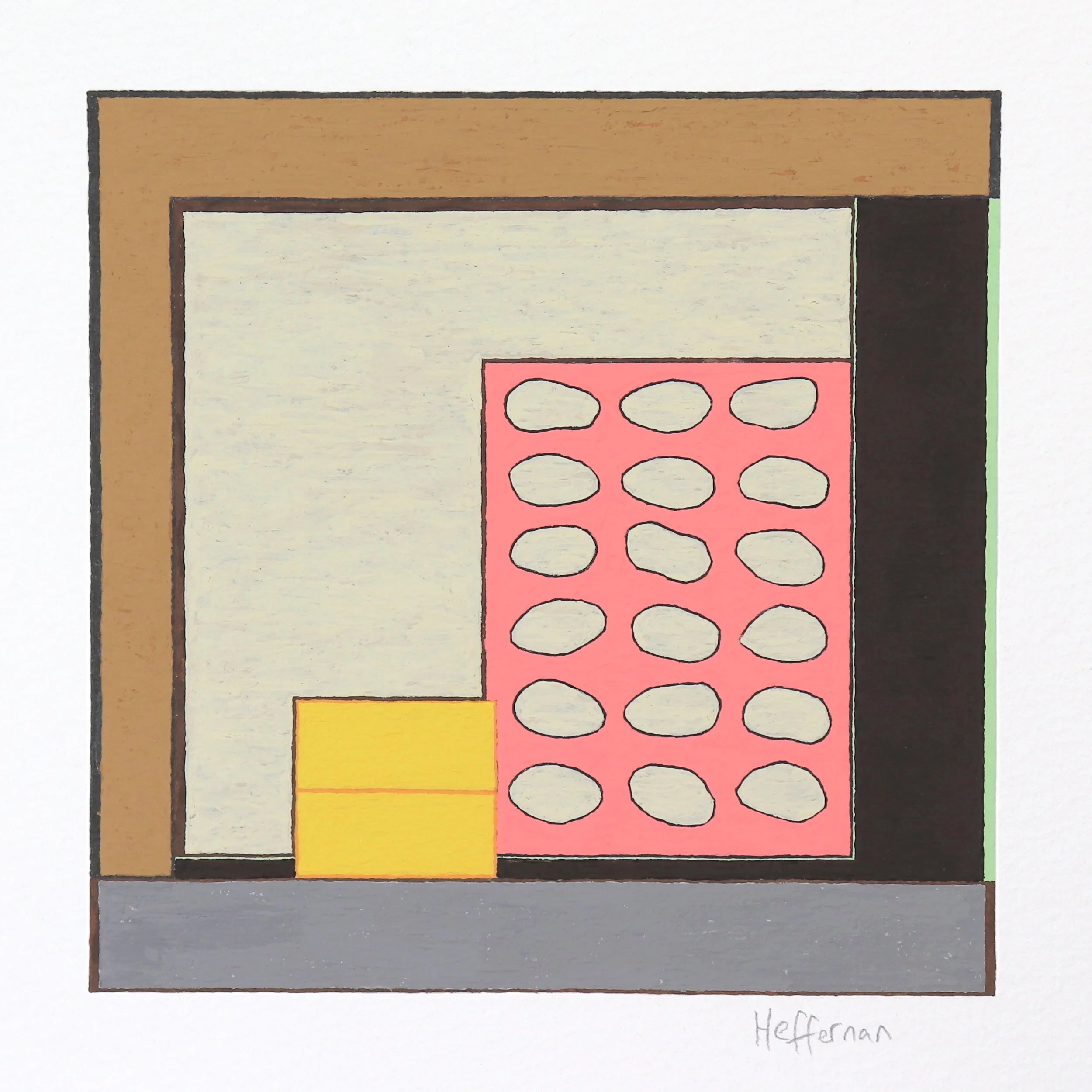 S01 P18
Original Gouache painting on 300lb cold press paper.
Image 5" x 5"
Paper 7" x 7"
