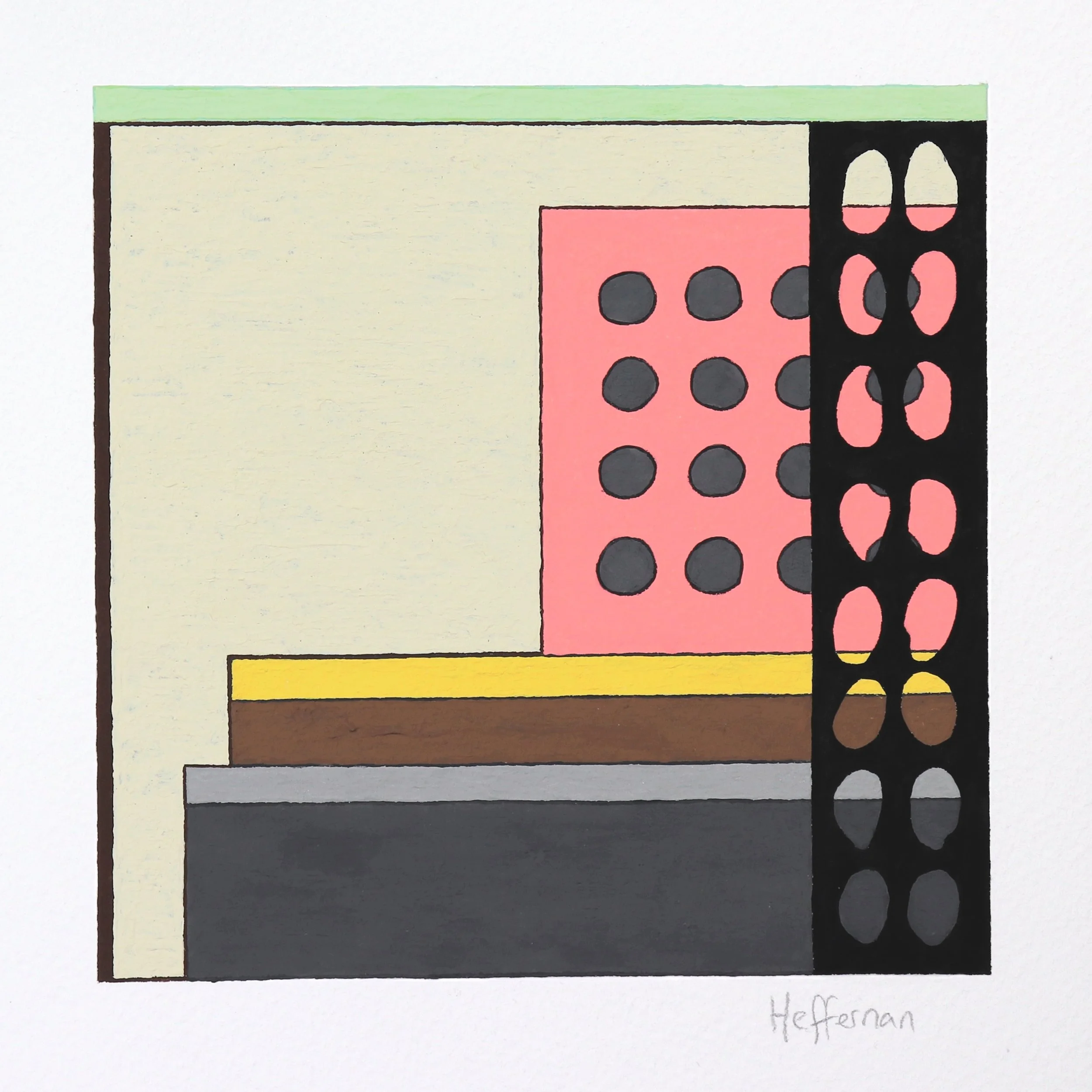 S01 P24
Original Gouache painting on 300lb cold press paper.
Image 5" x 5"
Paper 7" x 7"
