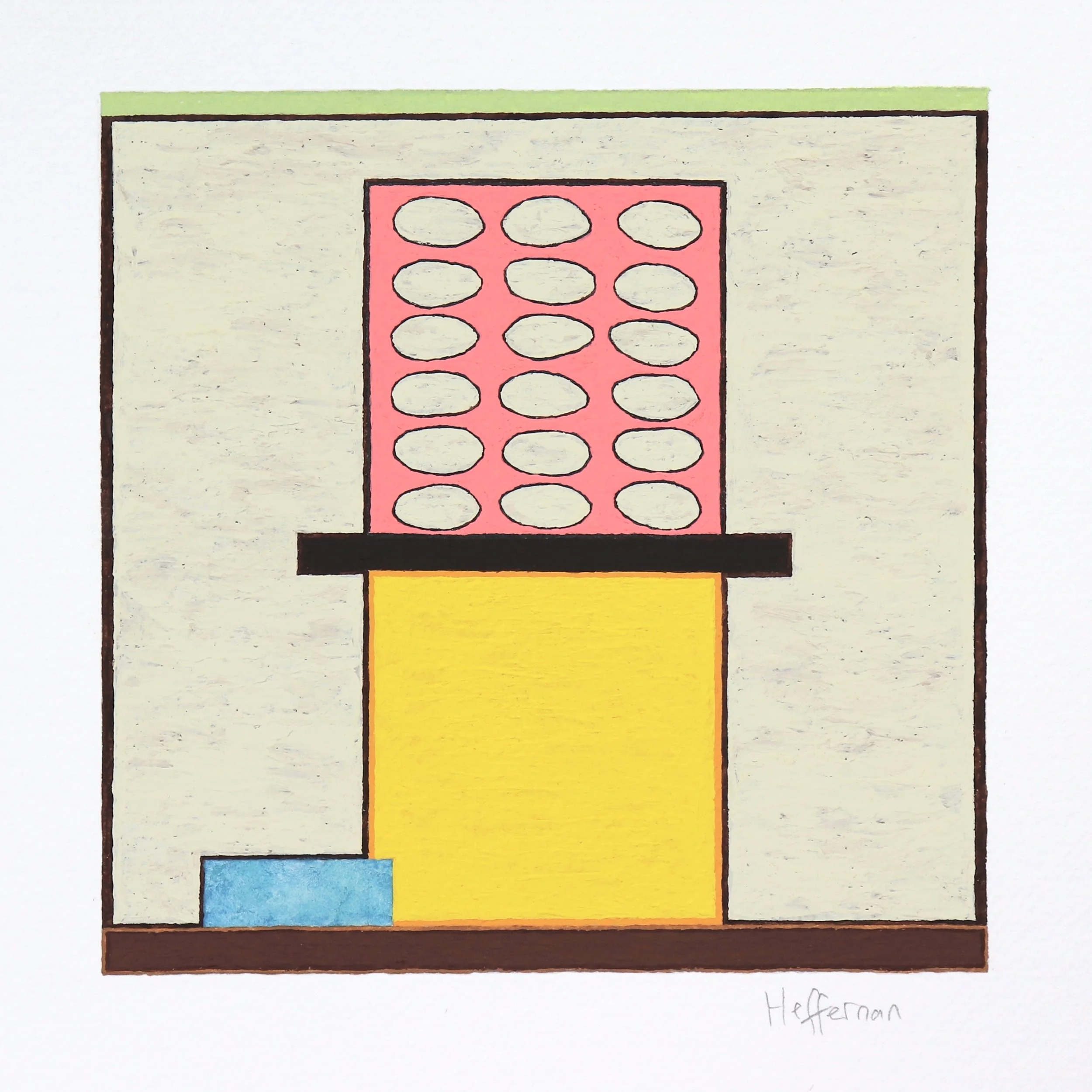 S01 P13
Original Gouache painting on 300lb cold press paper.
Image 5" x 5"
Paper 7" x 7"
