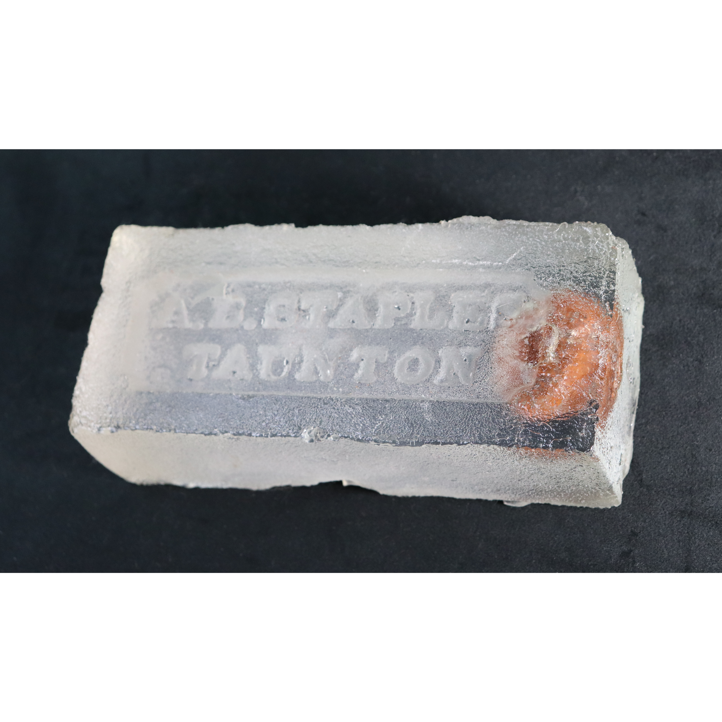 AB Staples 1

The SeaBrick series touches on several topics including degradation, hope and rebirth.

I gather washed up brick fragments from the shoreline and pair each to a historic brick (circa 1865-1920) that I then mold to build the SeaBrick scu