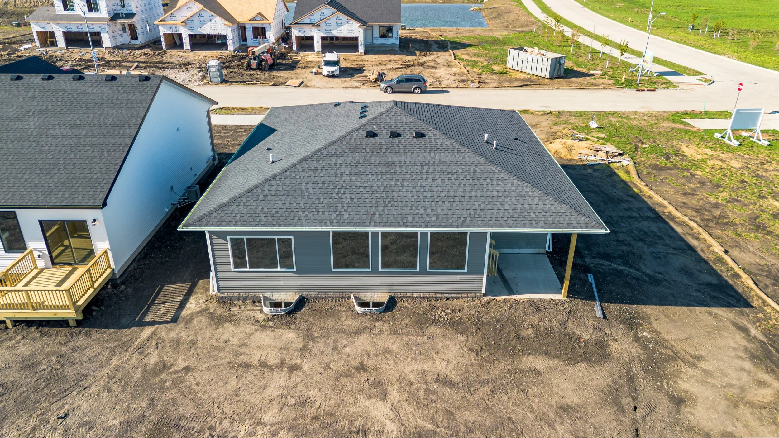 Overhead Drone Photo of a Hubbell Home in Central Iowa