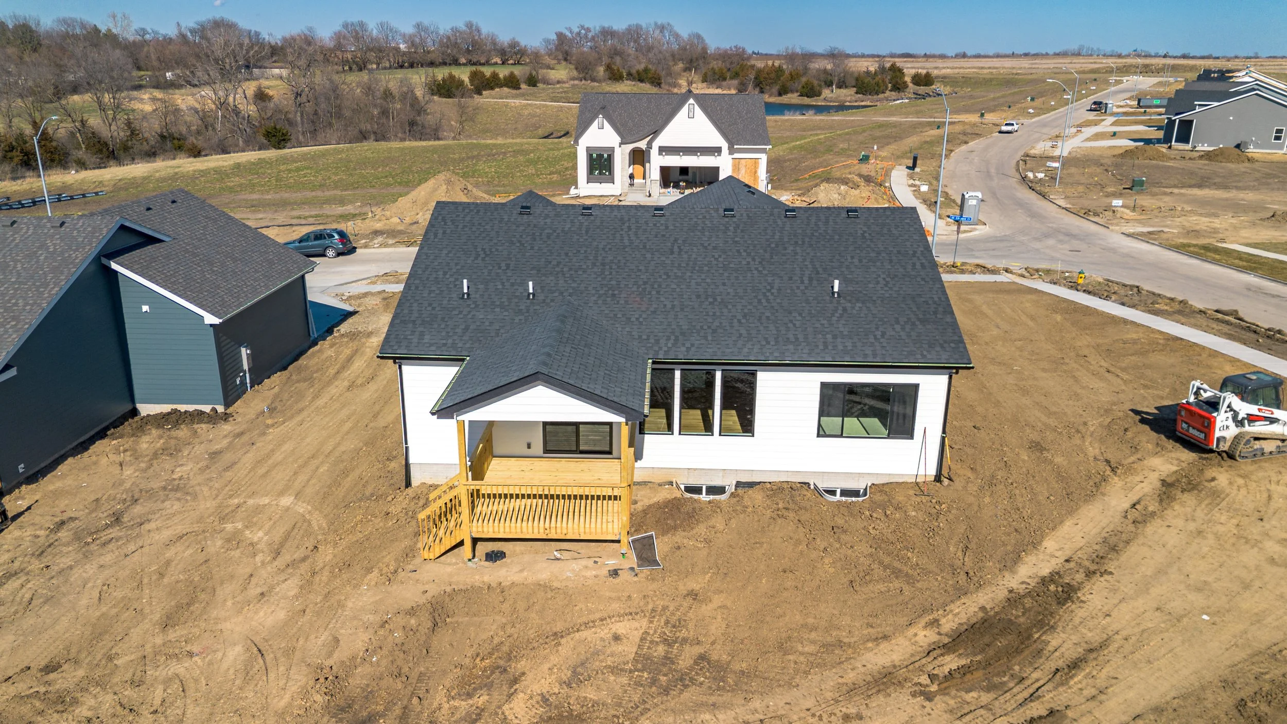 Rear view of modern home in Ankeny, Iowa - Real Estate Photography