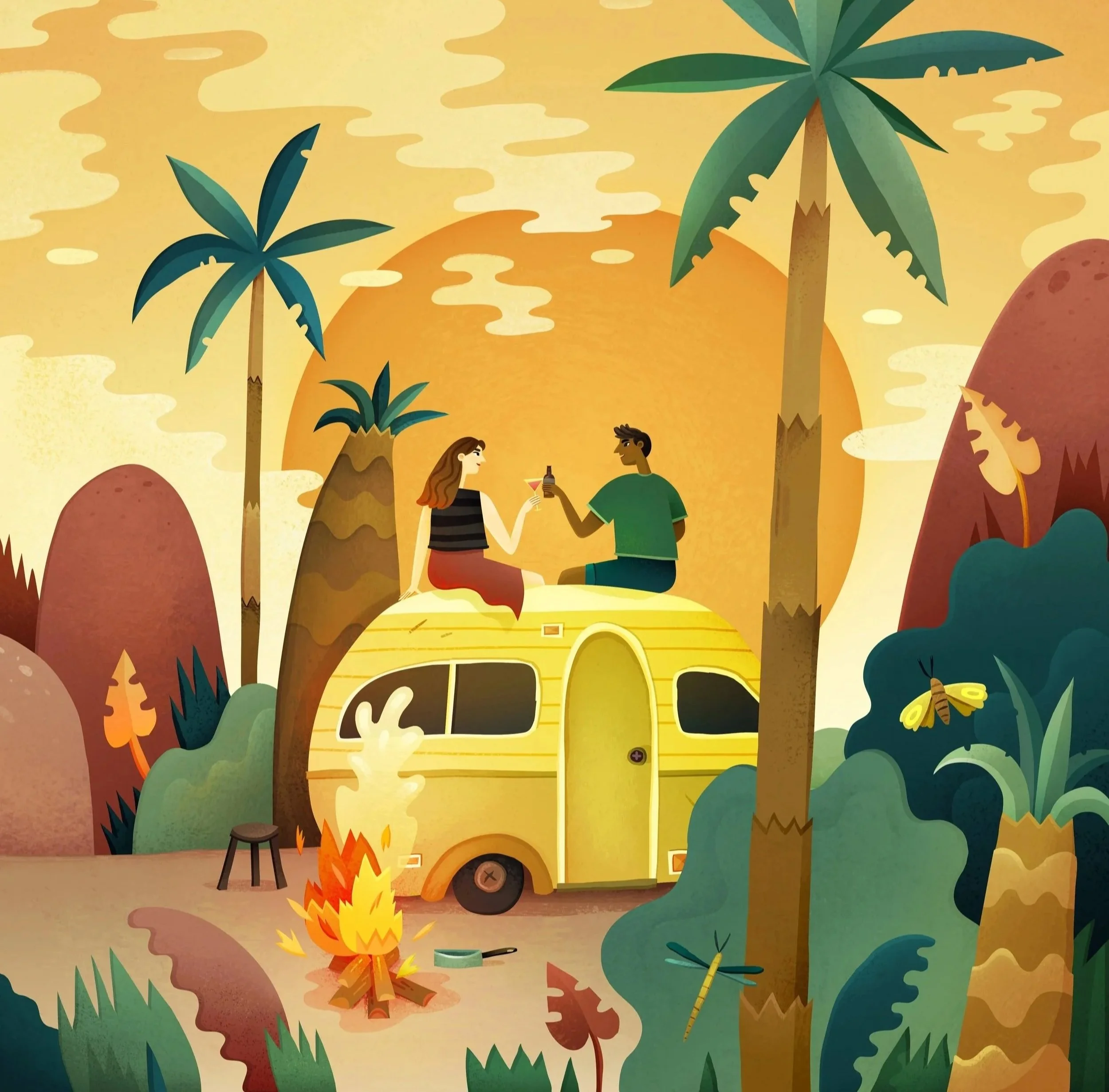 offline illustration design poster