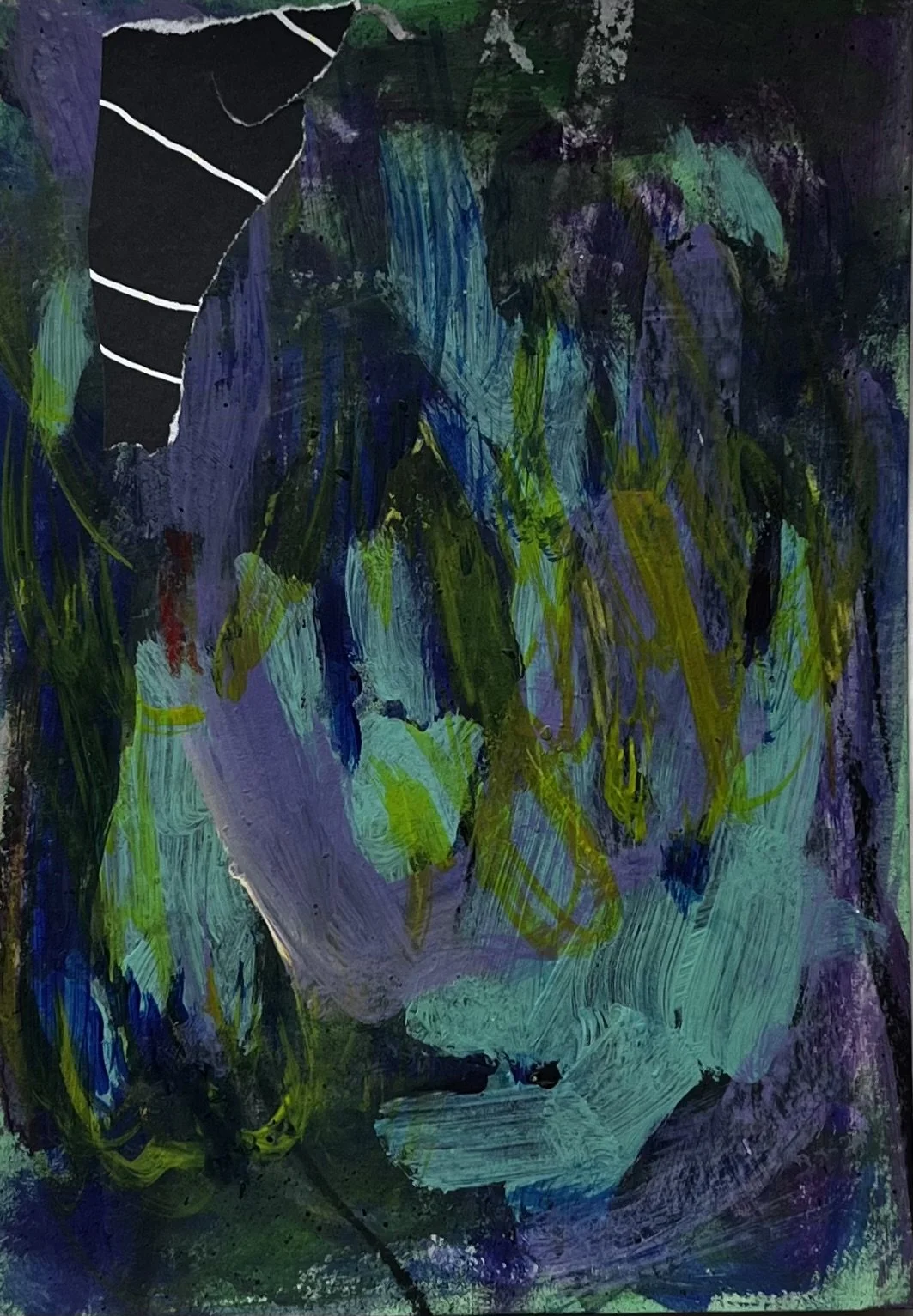 A-041 acrylique, pastel, collage (14,8X21) 2025