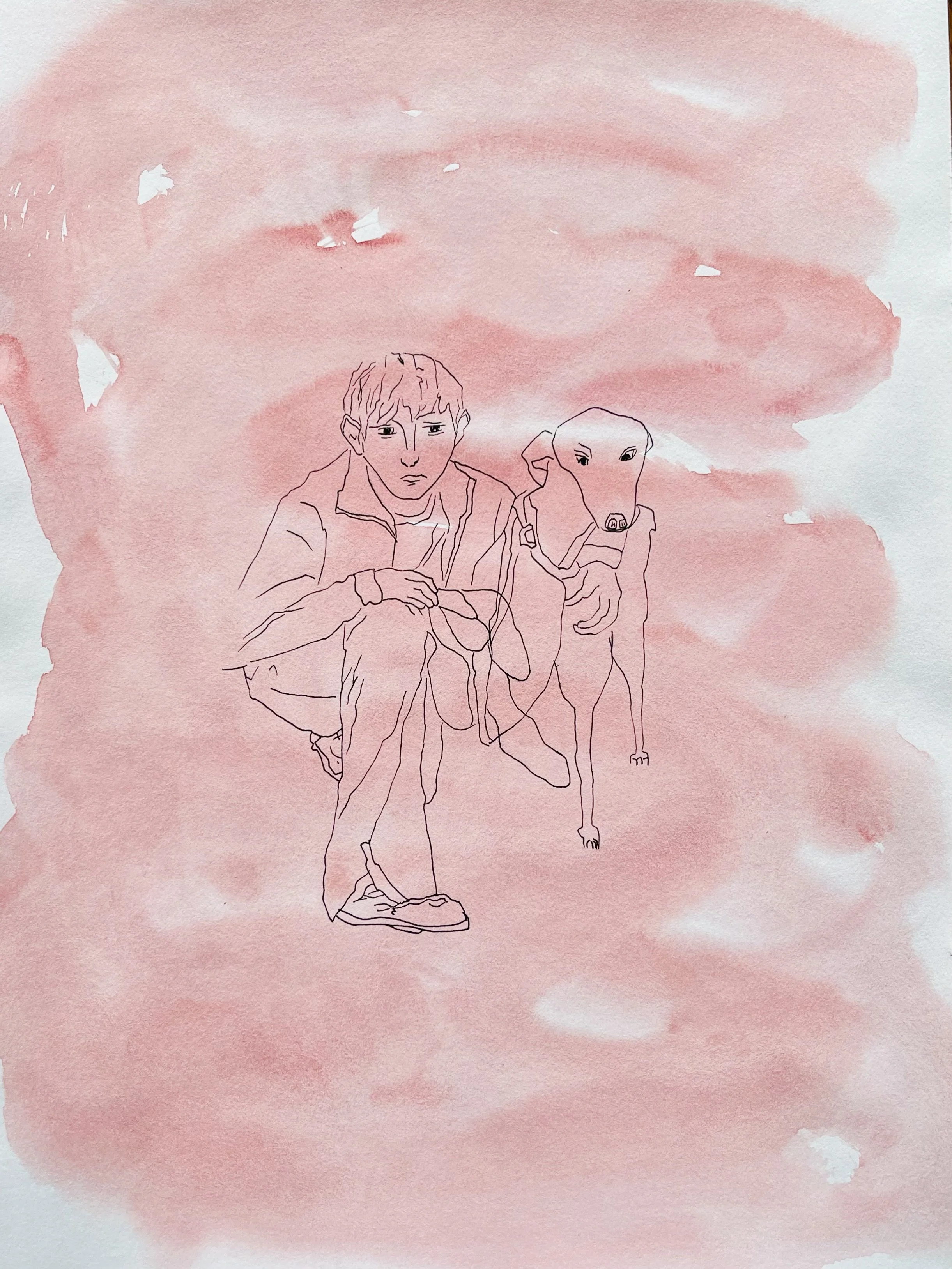 Ciudad sin sueno -aquarelle, feutre (29,7X42) 2025