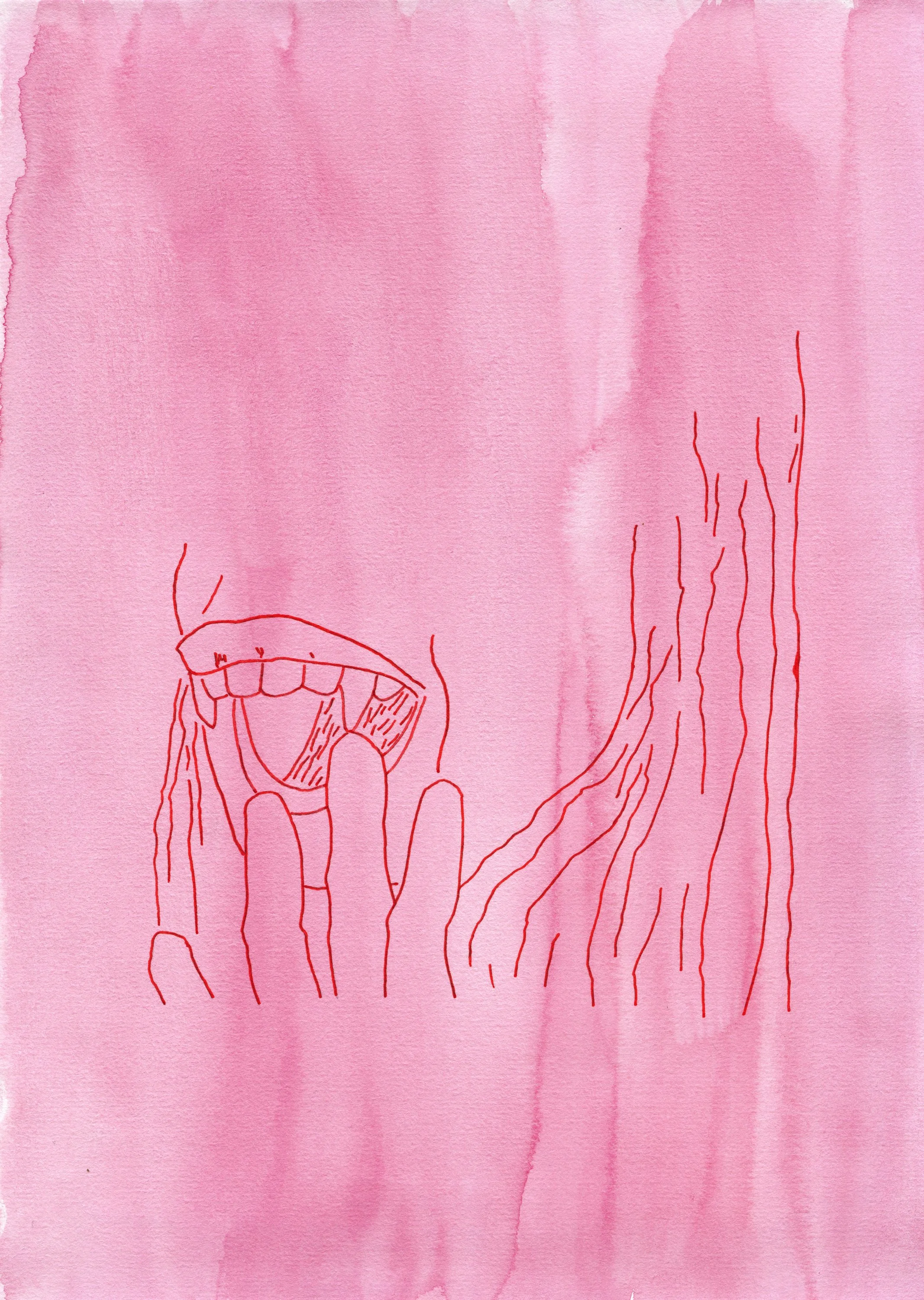 Vampire humaniste cherche suicidaire consentant -aquarelle, feutre (21X29,7) 2024