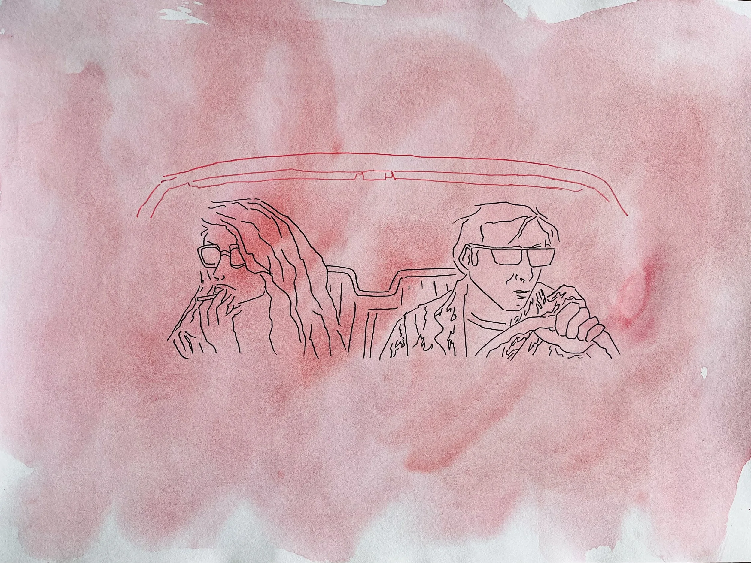 Wild at heart / Sailor et Lula -aquarelle, feutre (29,7X42) 2025