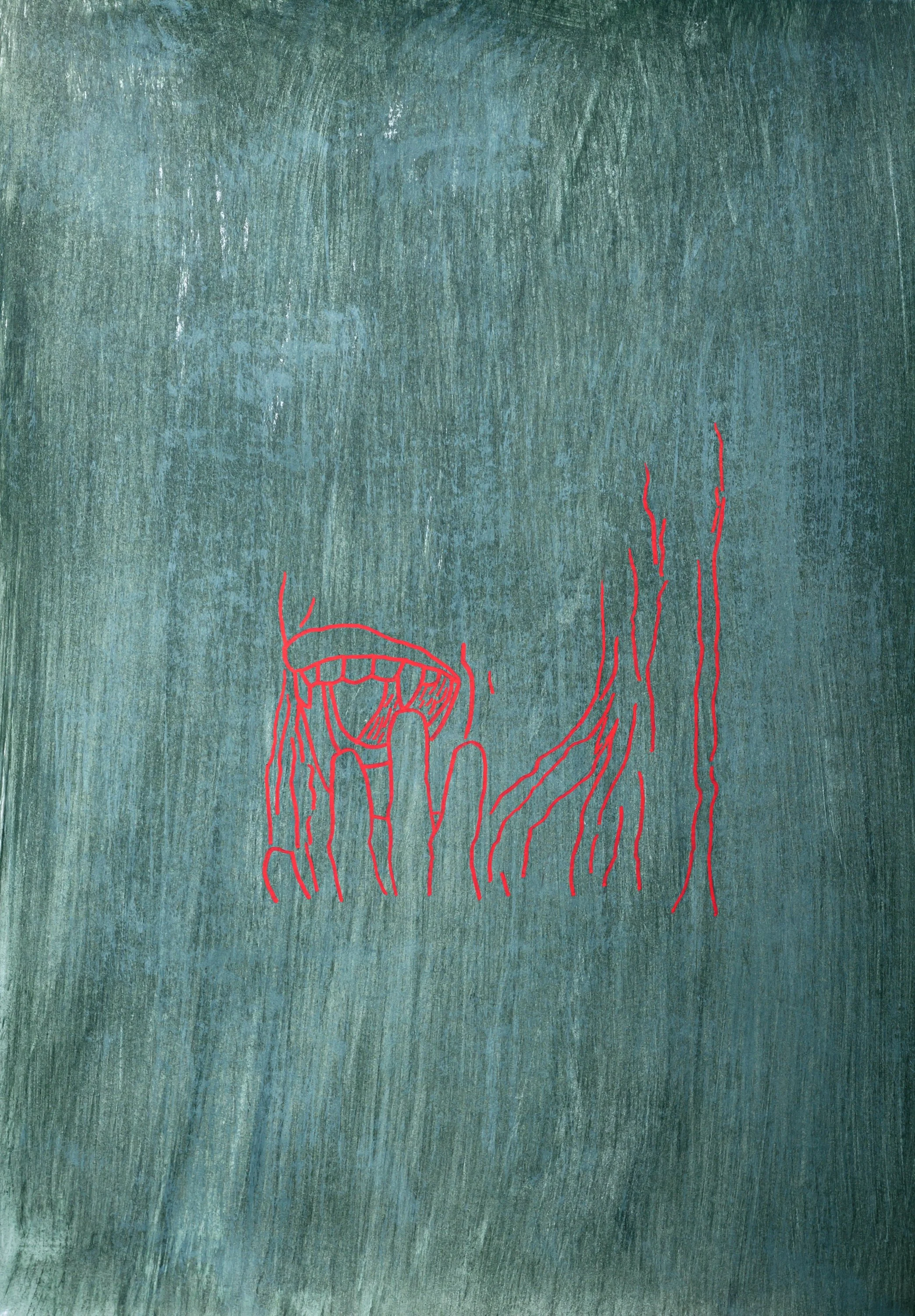 Vampire humaniste cherche suicidaire consentant -acrylique, feutre (29,7X42) 2024