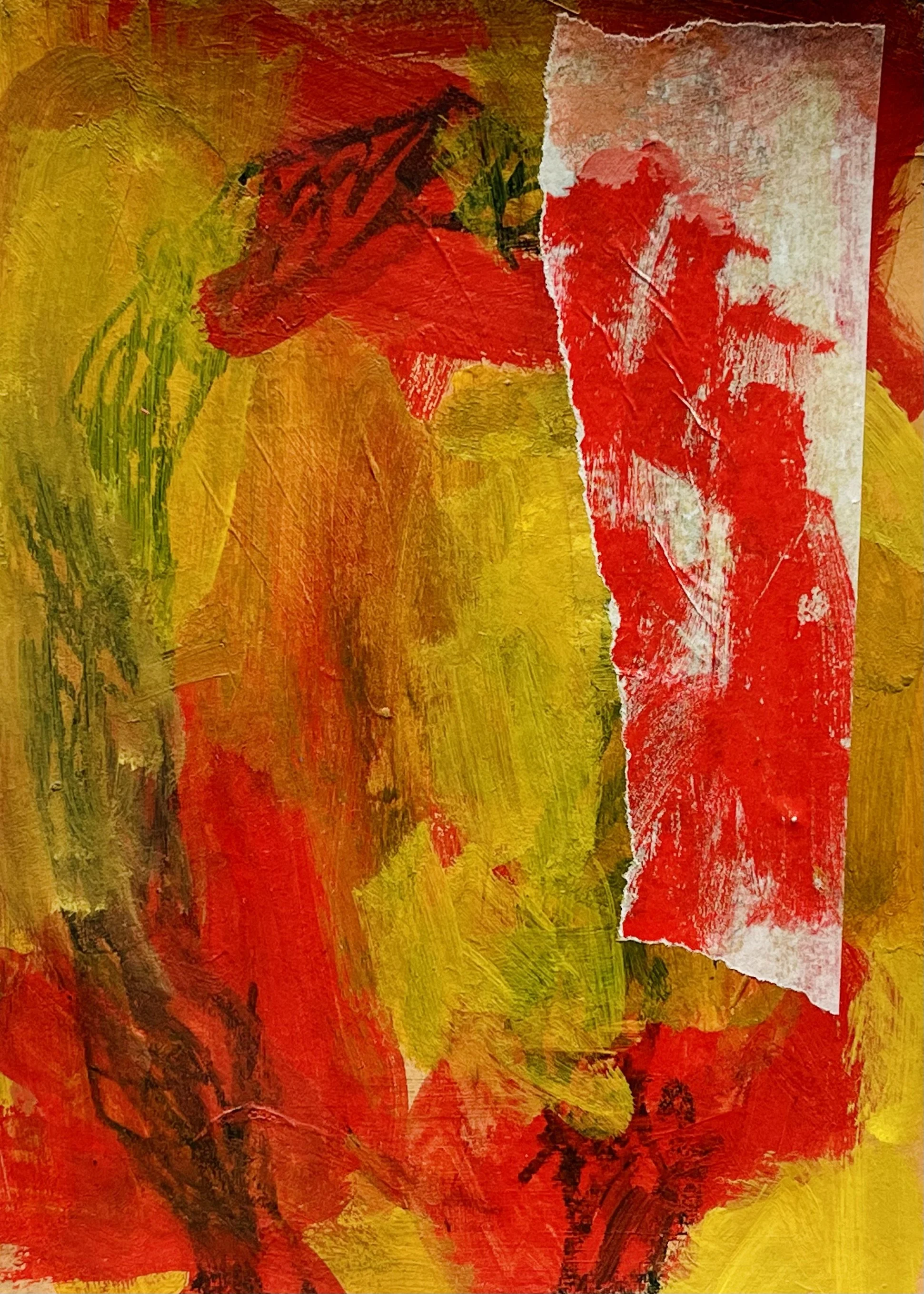 A-015 acrylique, fusain, collage (14,8X21) 2025