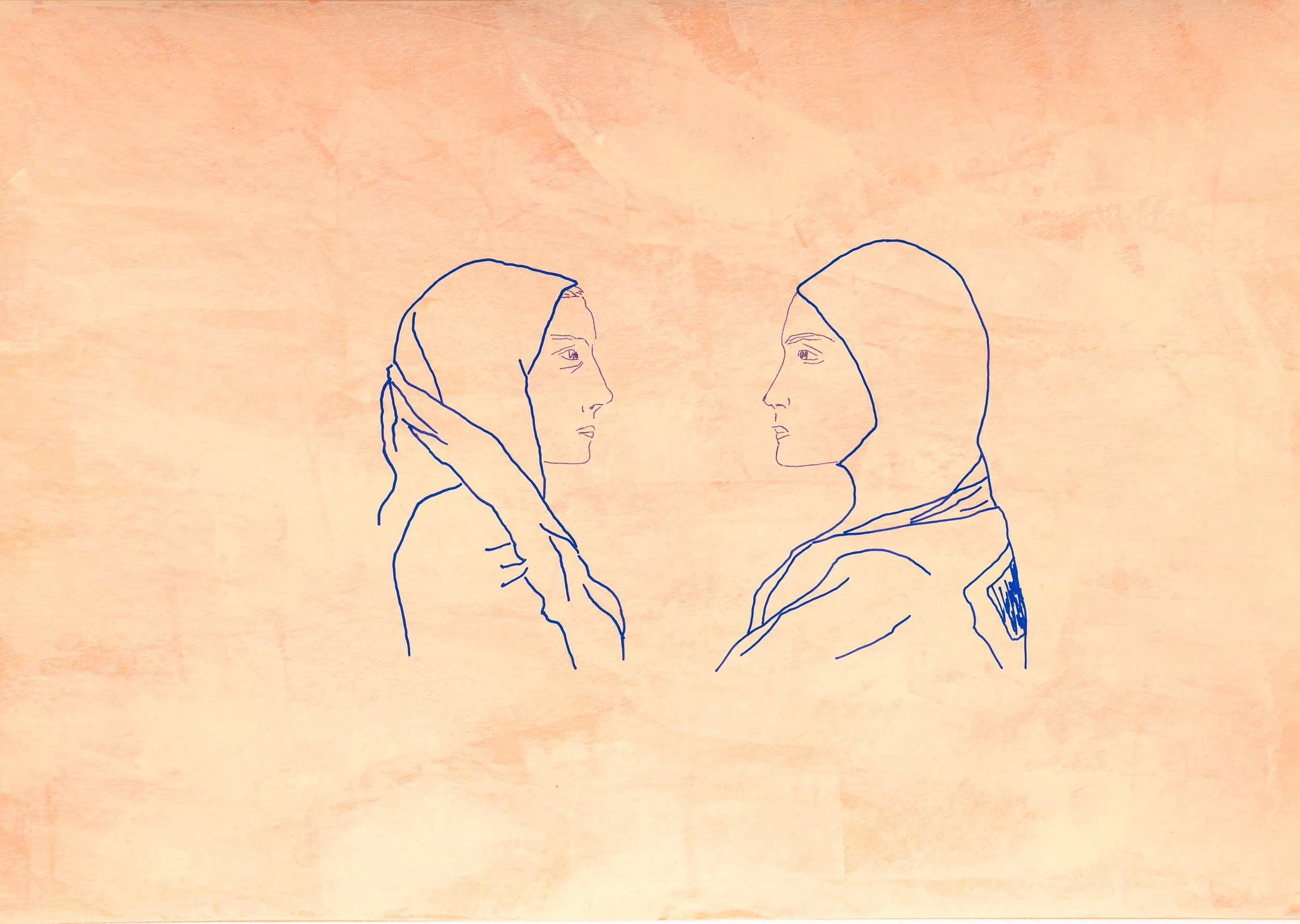 Tatami -acrylique, feutre, stylo bille (29,7X42) 2025