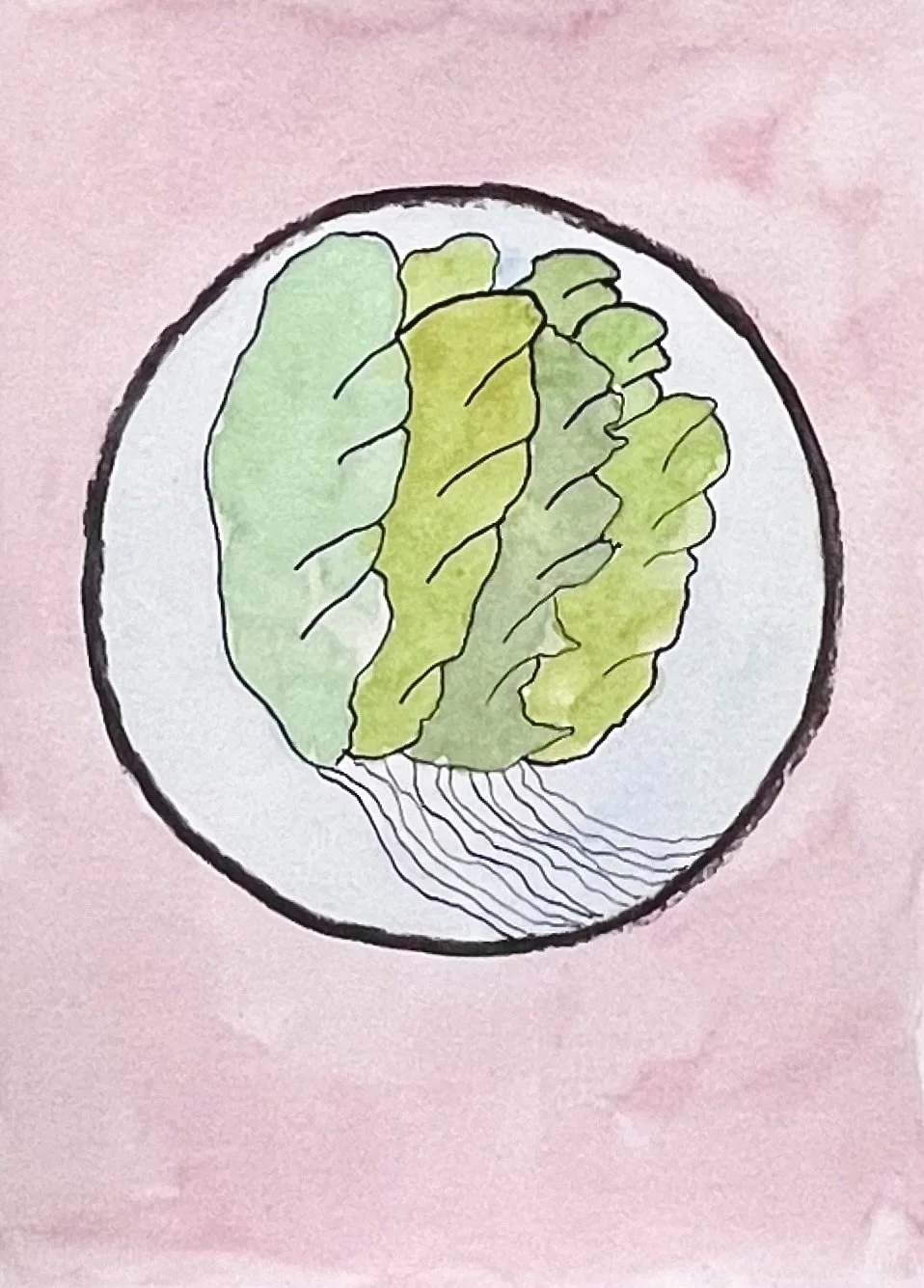 nat-061 aquarelle, encre, fusain (18X21) 2024