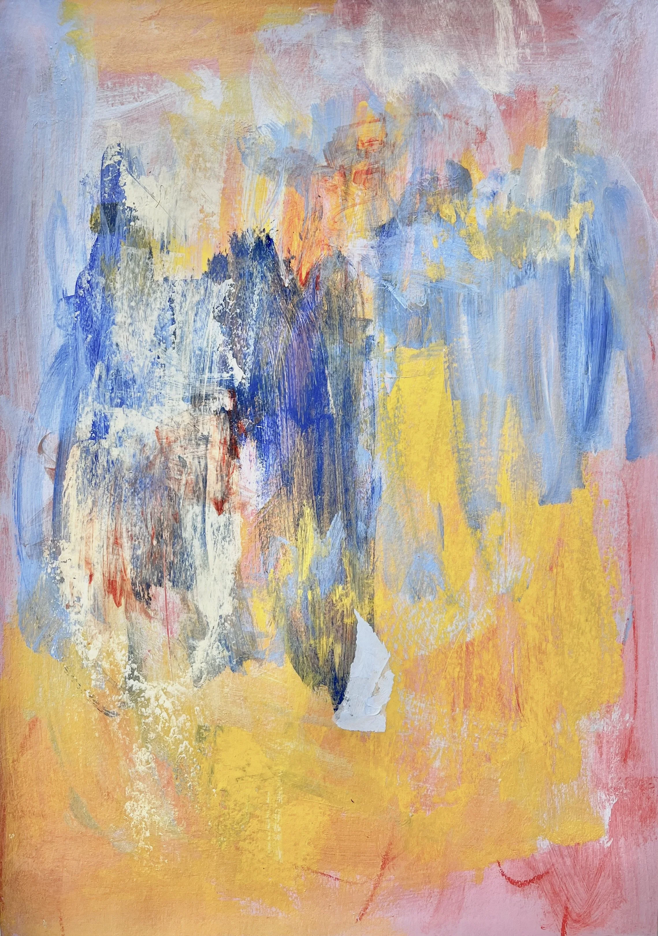 A-040 acrylique, pastel, collage (29,7X42) 2025