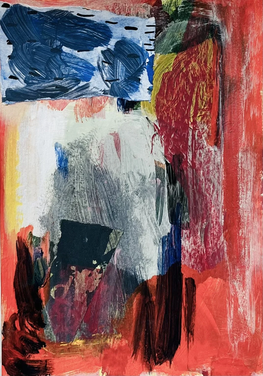 A-042 acrylique, pastel, collage (14,8X21) 2025