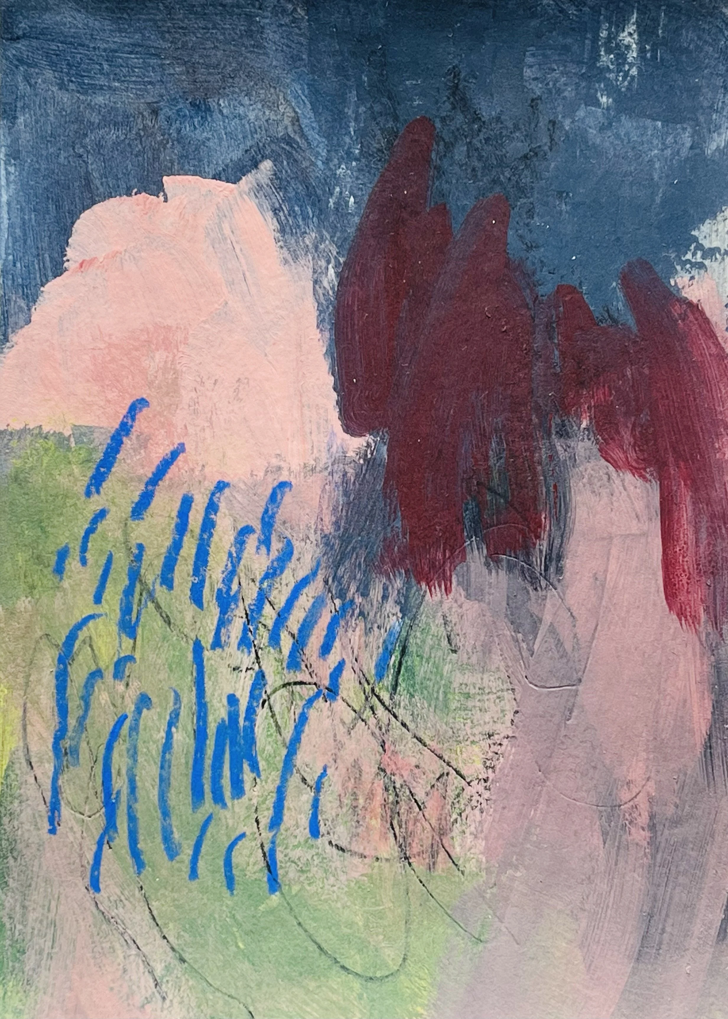 A-004 -acrylique, pastel (14,8X21) 2025