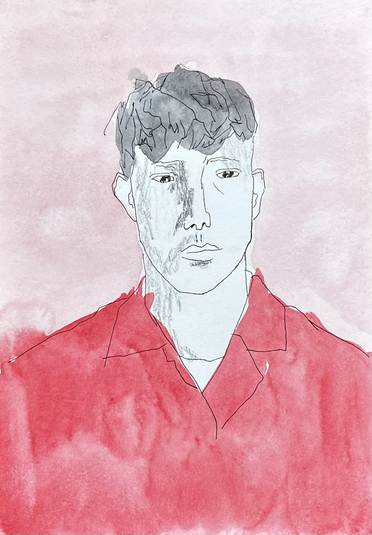 Sauve qui peut d'Alexe Poutine (2025) feutre, aquarelle, crayon graphite (14,8X21) 2026