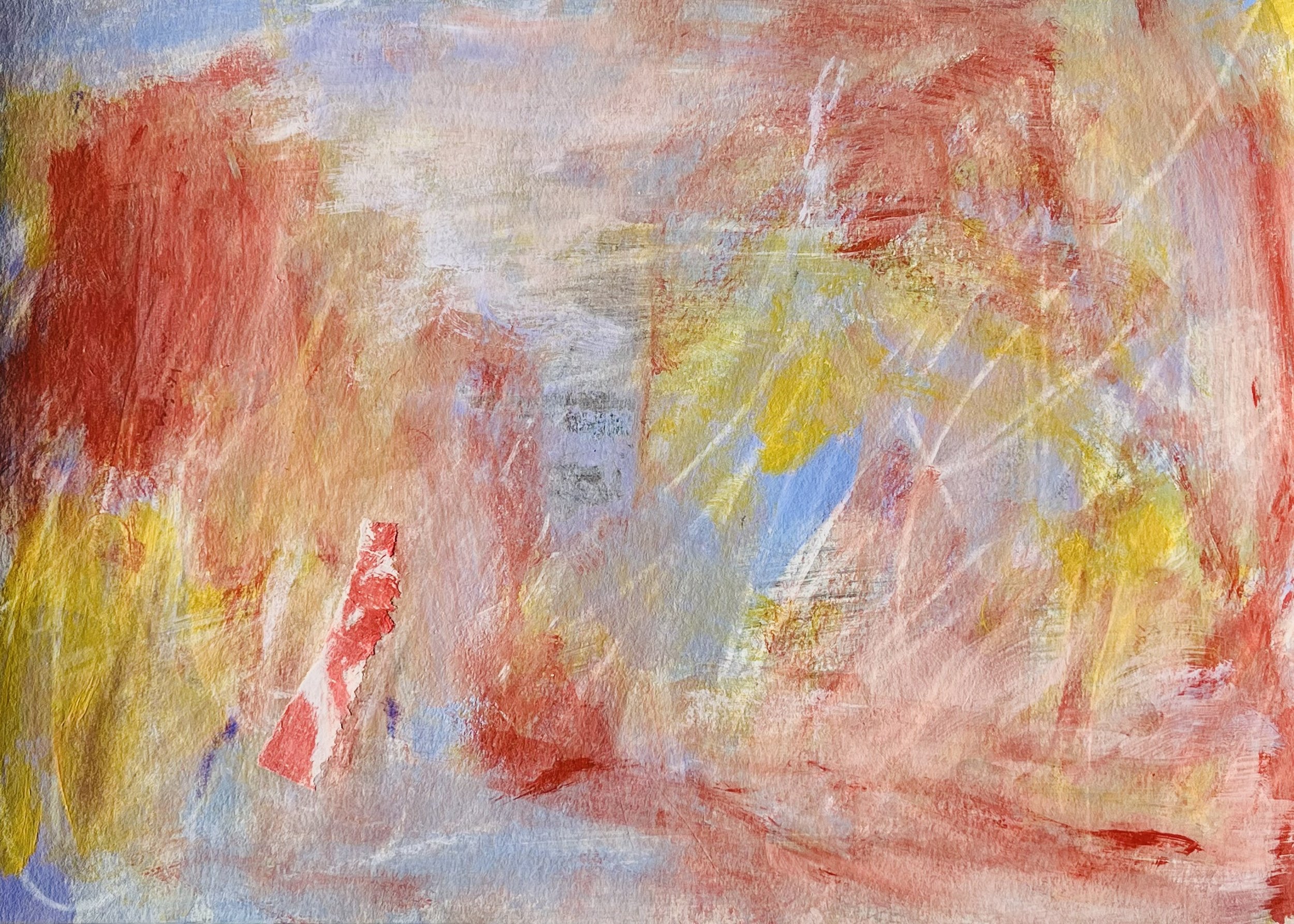 A-034 acrylique, pastel, collage (21X29,7) 2025