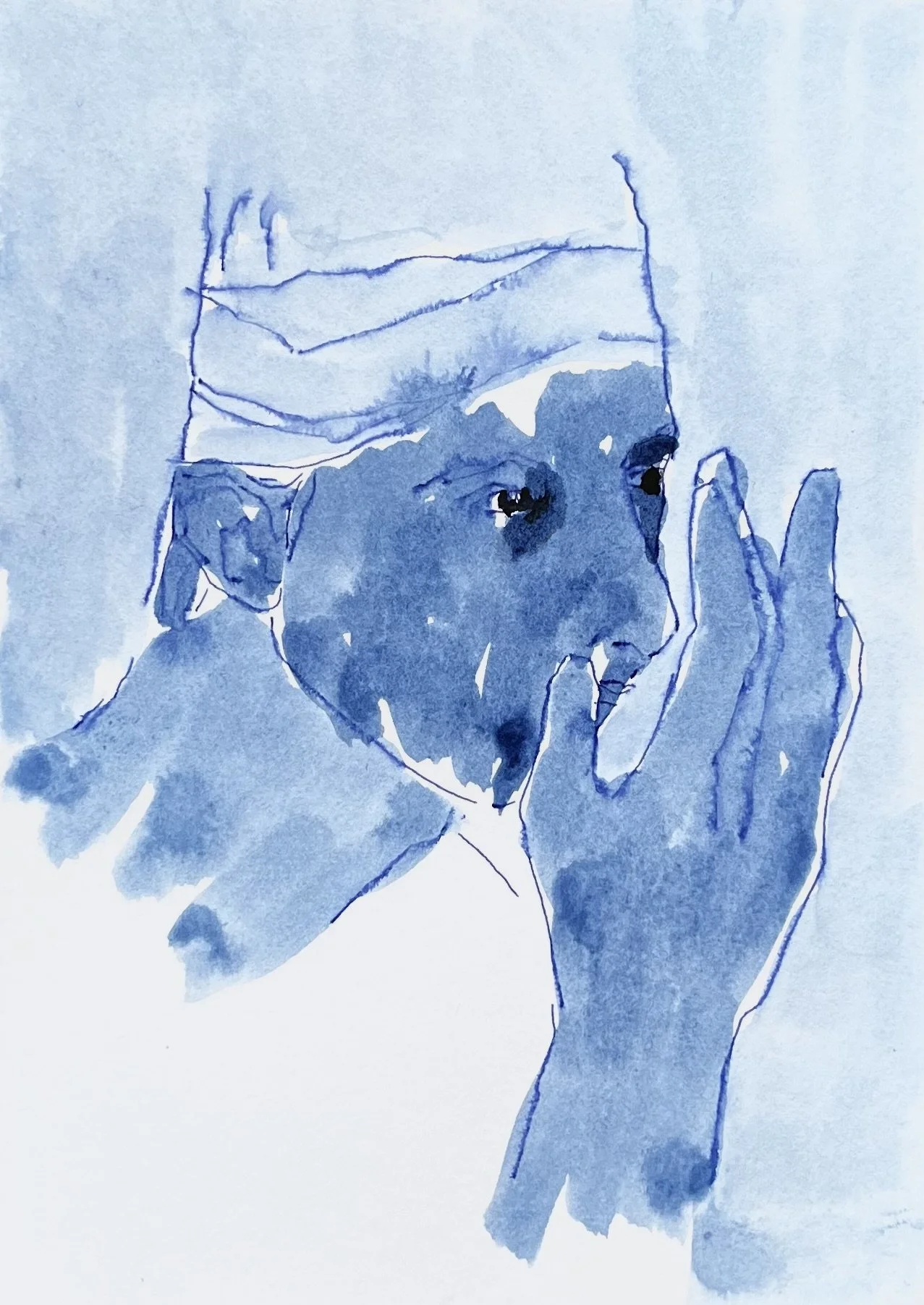 Le maitre de Kabuki de Lee Sang-Il (2025) feutre, encre (14,8X21)2026