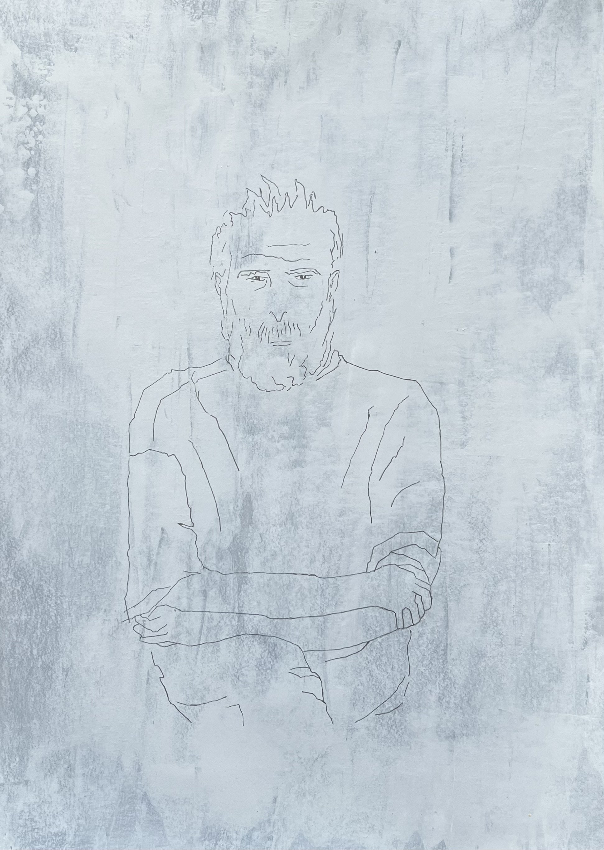 Constantin Brancusi (sculpteur 1875-1957)- acrylique, crayon graphite (29,7X42 papier 250g) 2026
