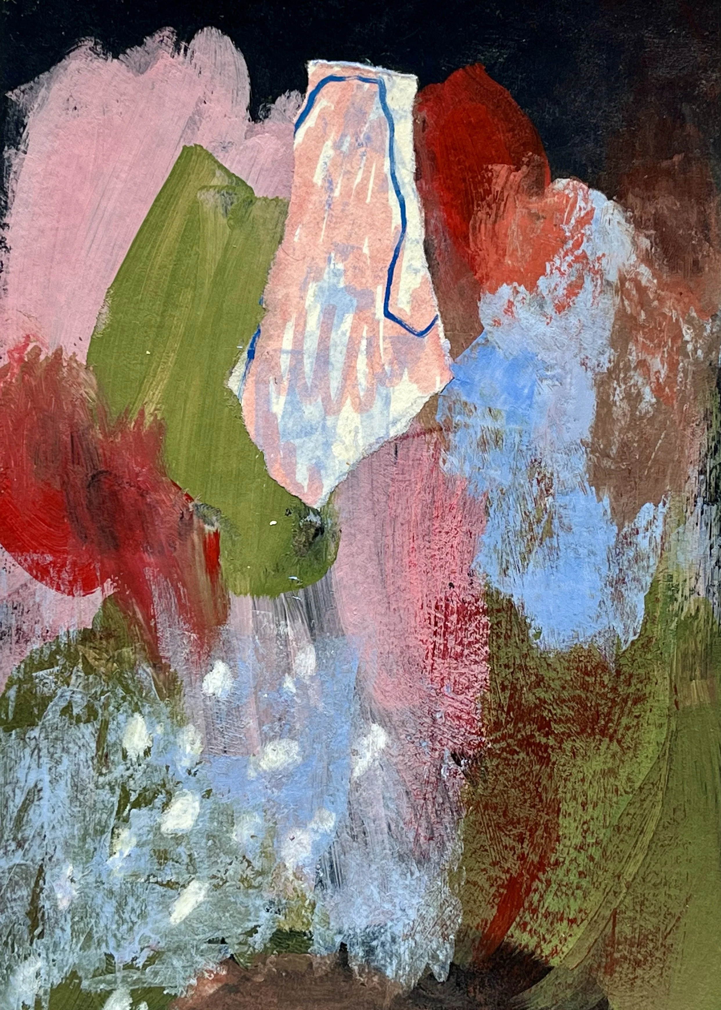 A-009 acrylique, pastel, collage (14,8X21) 2025