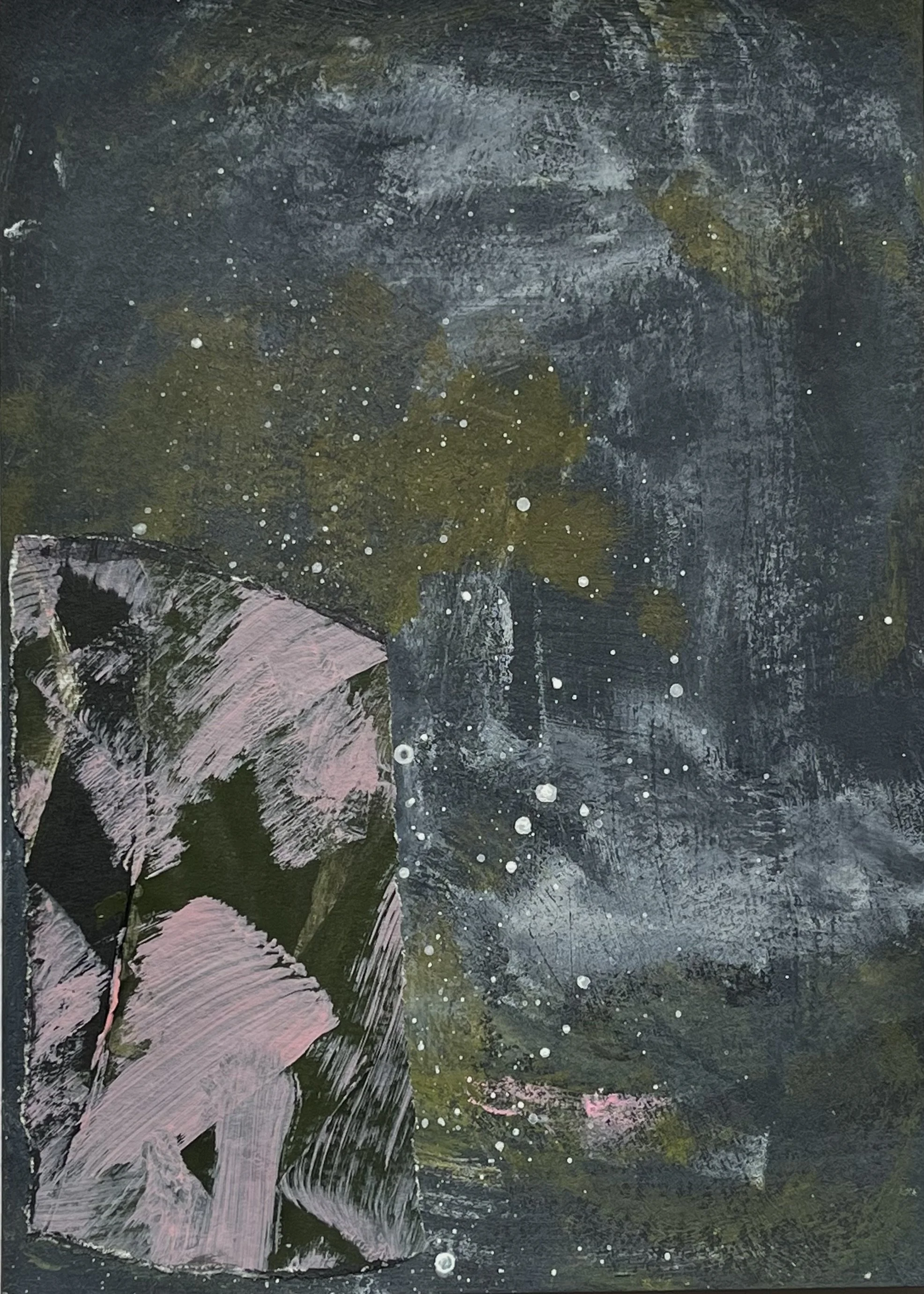 A-020 acrylique, collage (14,8X21) 2025