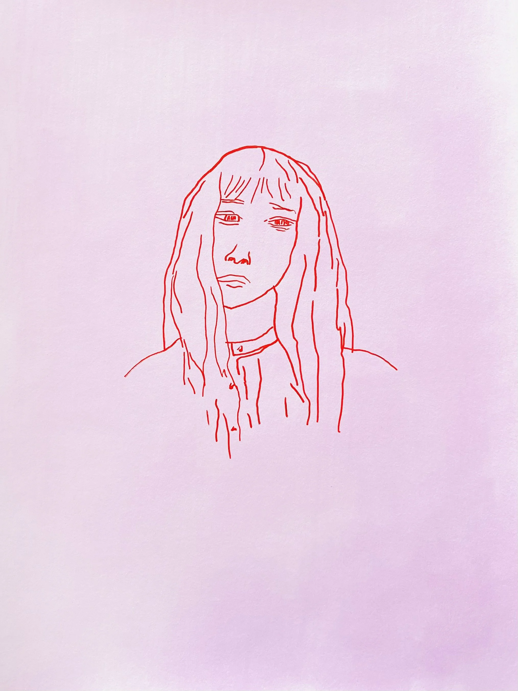 Comme un lundi -aquarelle, feutre (29,7X42) 2024