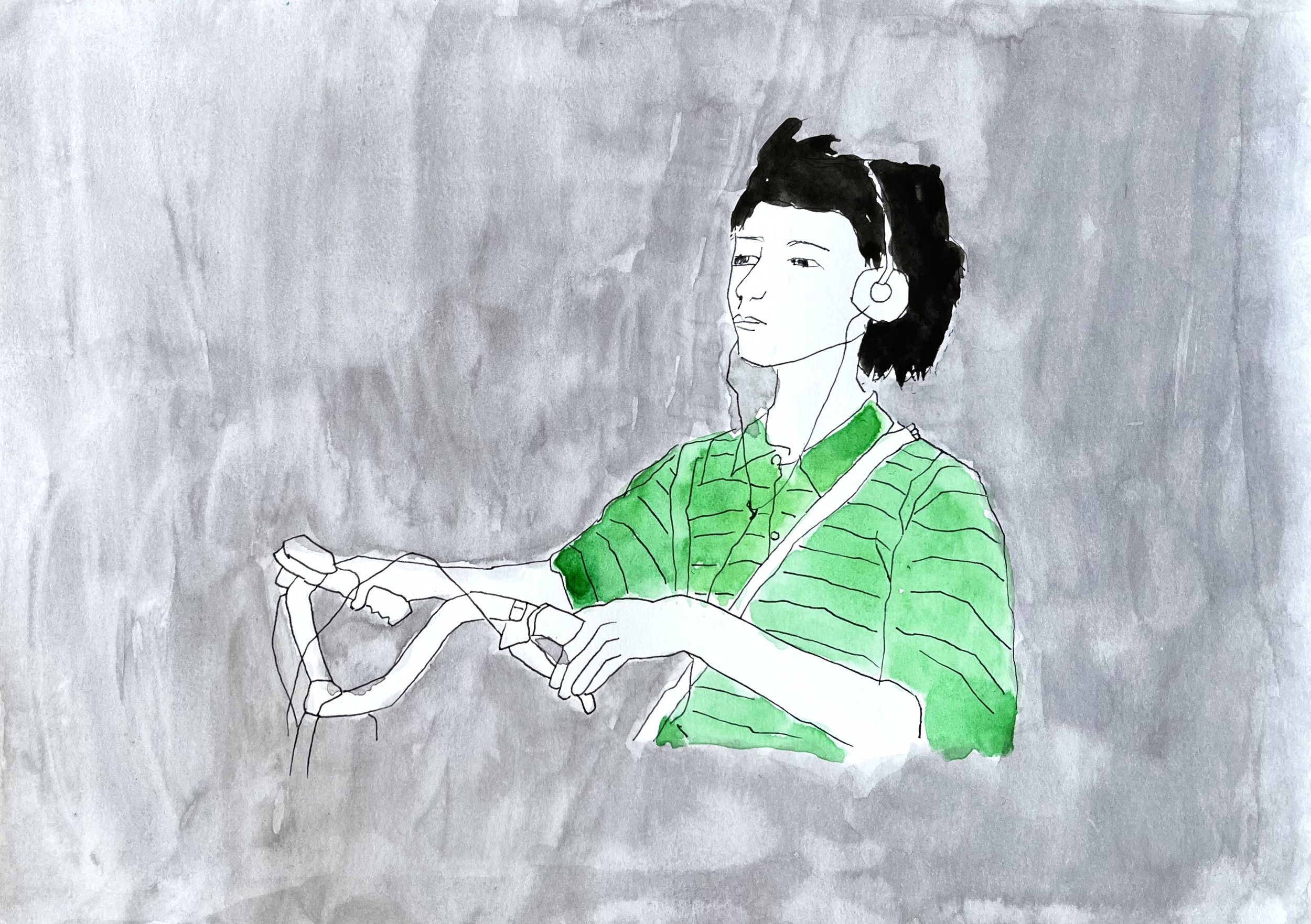 Renoir de Chie Hayakama (2025) aquarelle, feutre (21X29,7) 2026