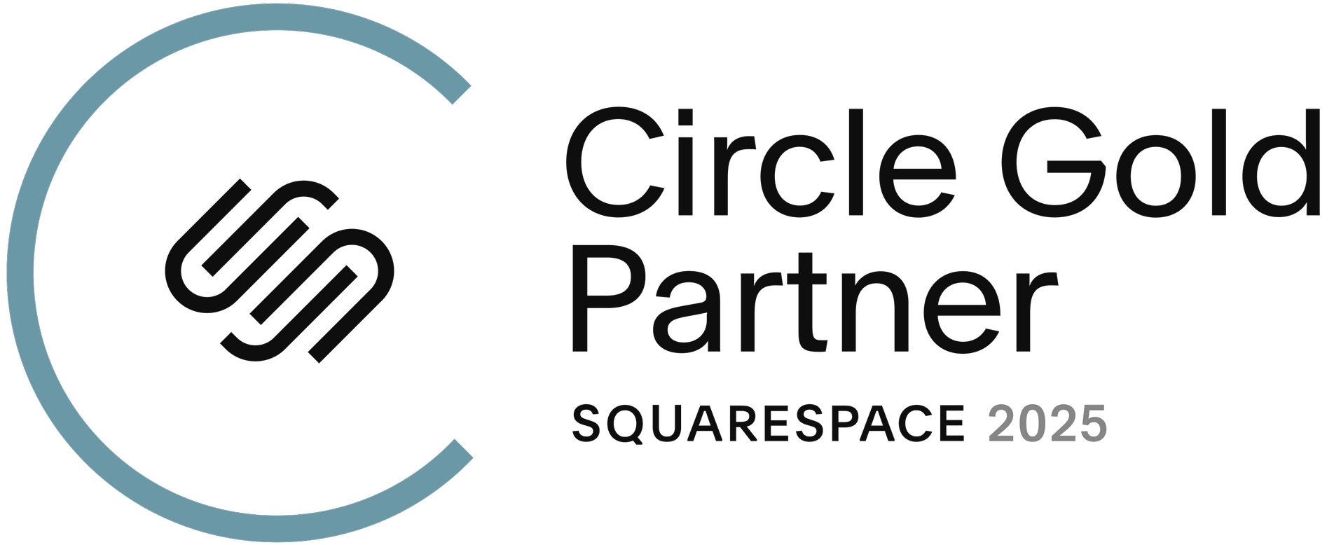 Circle Google Partner logo with text 'Circle Google Partner Squarespace 2025'