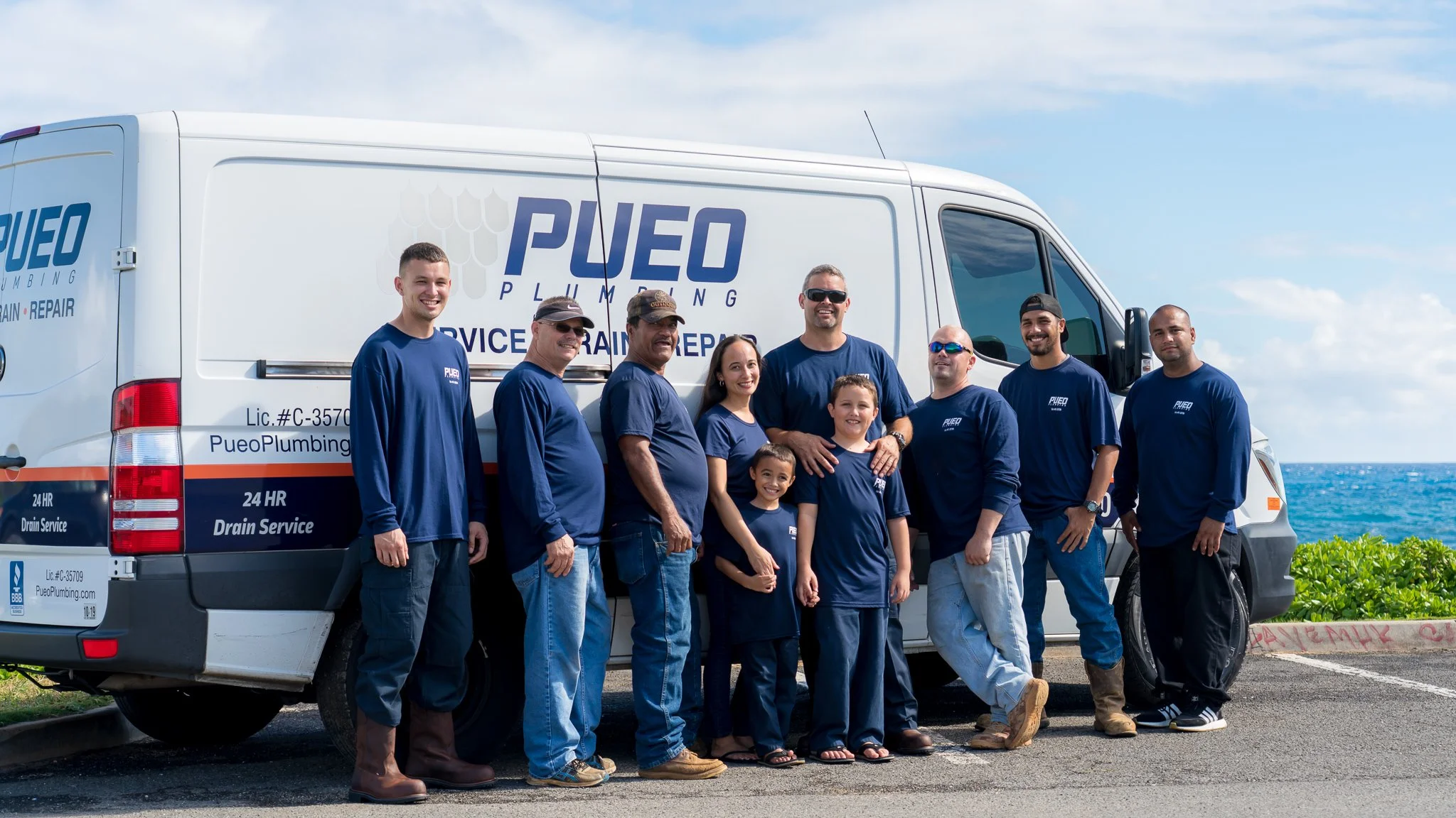 Pueo Plumbing residential commercial plumbers oahu hawaii drain clogs hydrojetting treachless repair septic service water heater camera inspection 24 hours