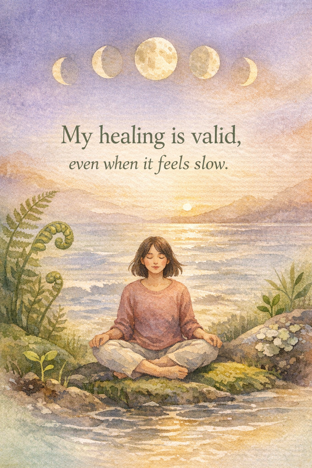 Affirmation cards - Slow Healing, Unrushed Becoming