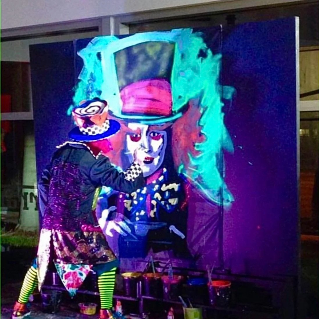 Mad Hatter paint show at Ferrari 