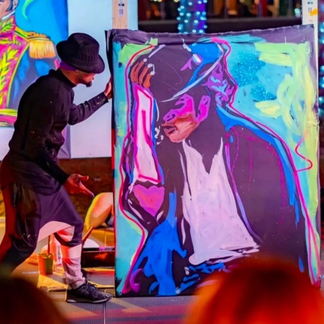 Michael Jackson paint show at Doral city place 