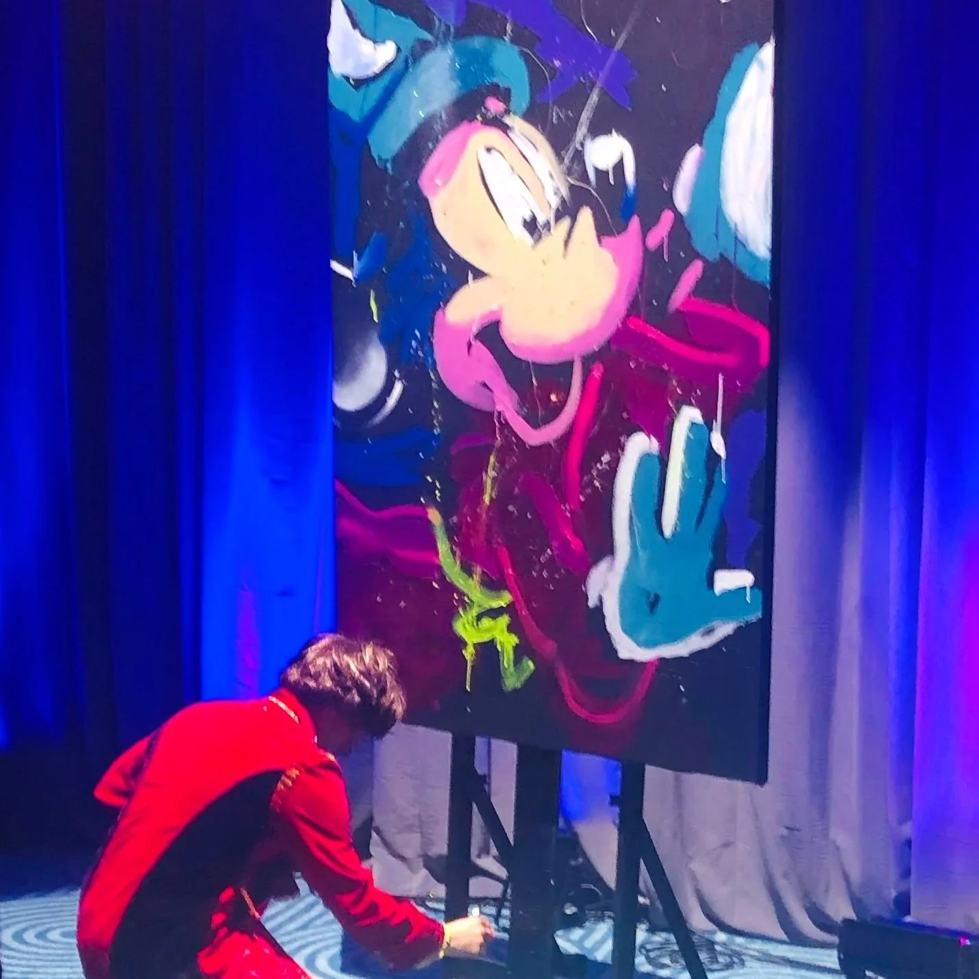 Mickey Fantasia paint show for Disney executives  