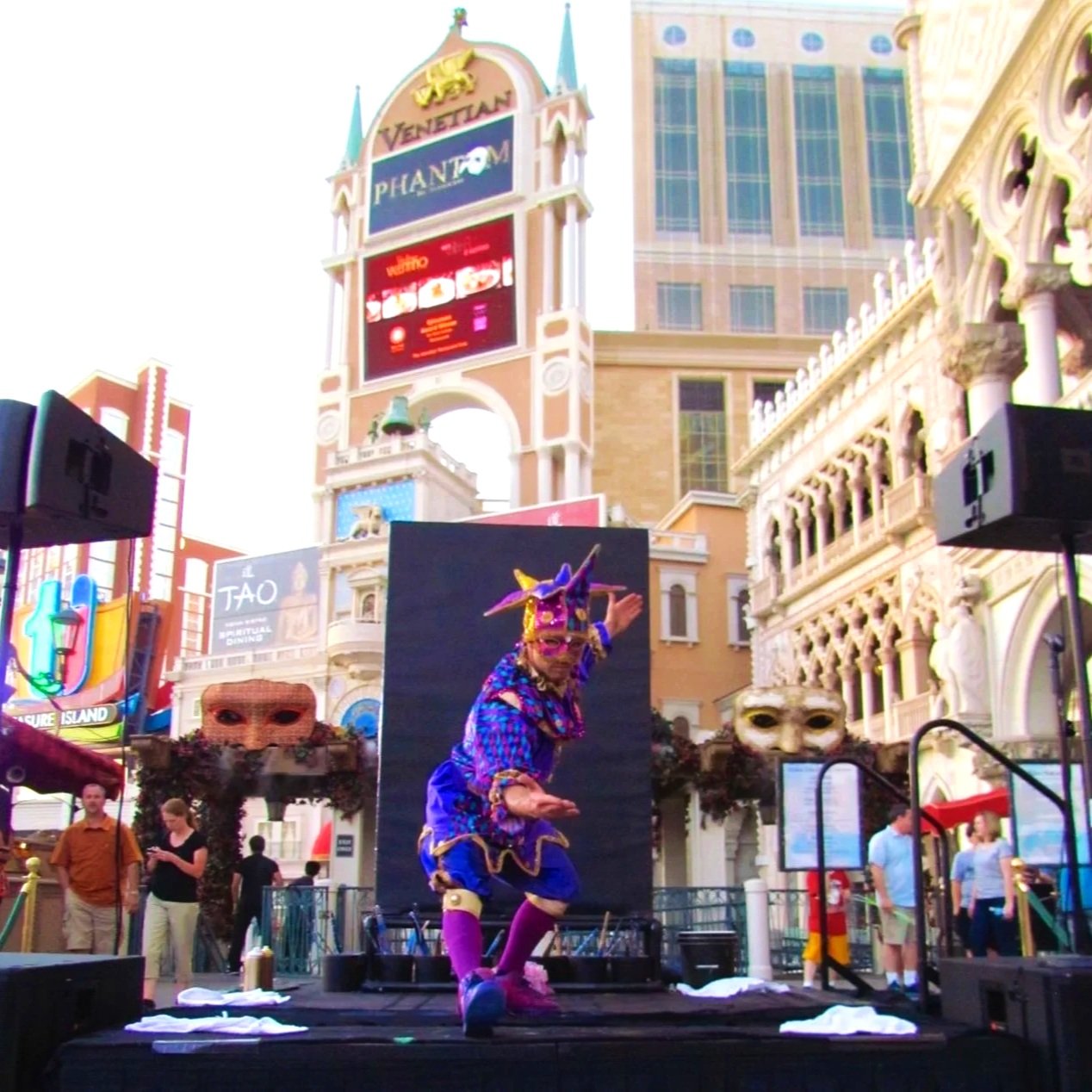 Venetian masquerade paint show at the Venetian casino in Las Vegas 