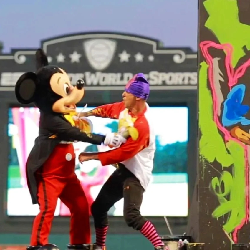 Baseball paint show at wide world of sports Disney