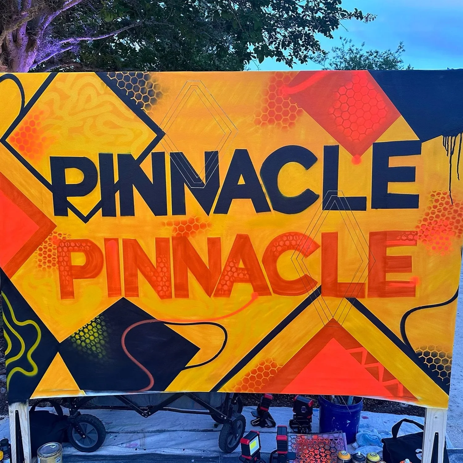 Live graffiti wall for Pinnacle corporate event