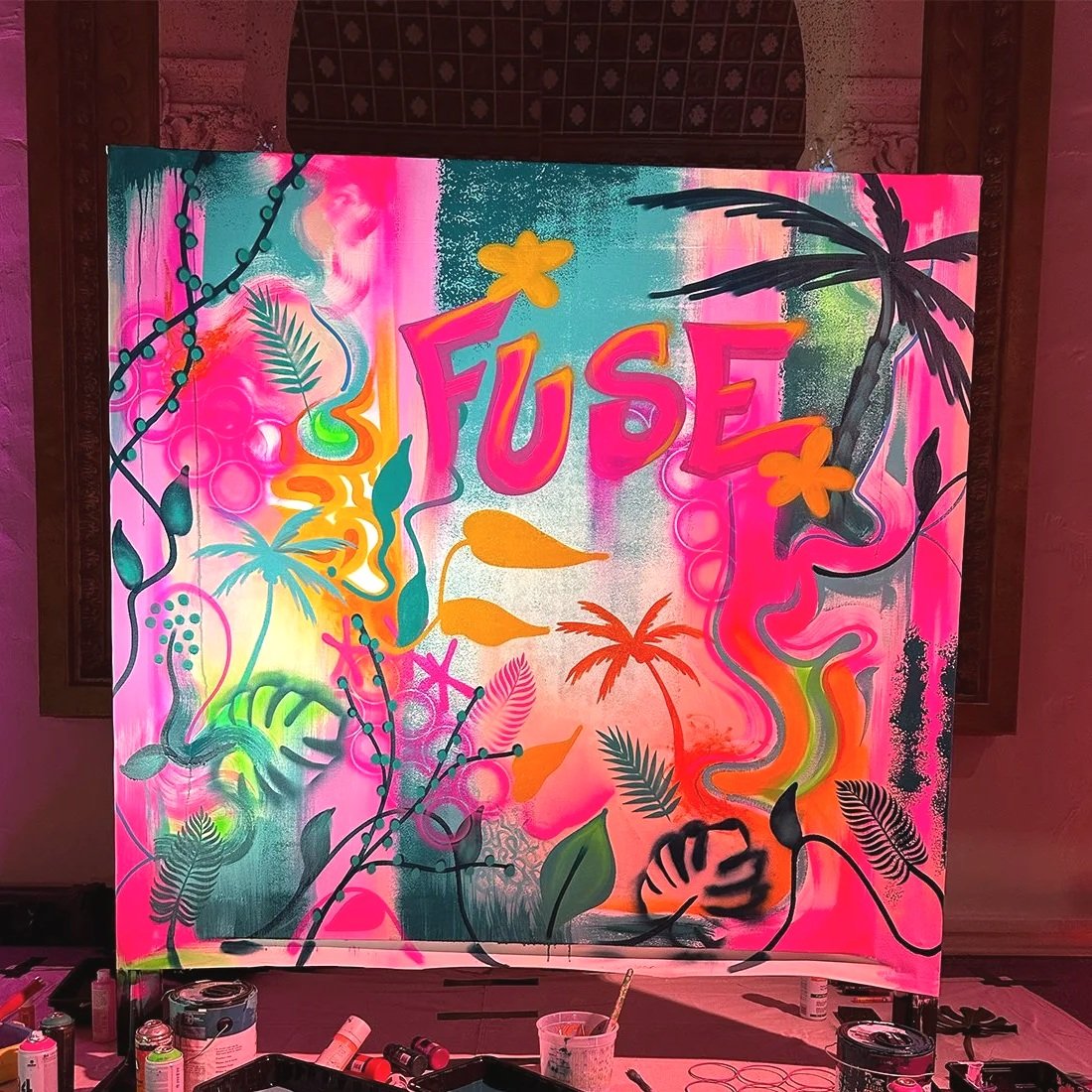 Live mural for corporate event 