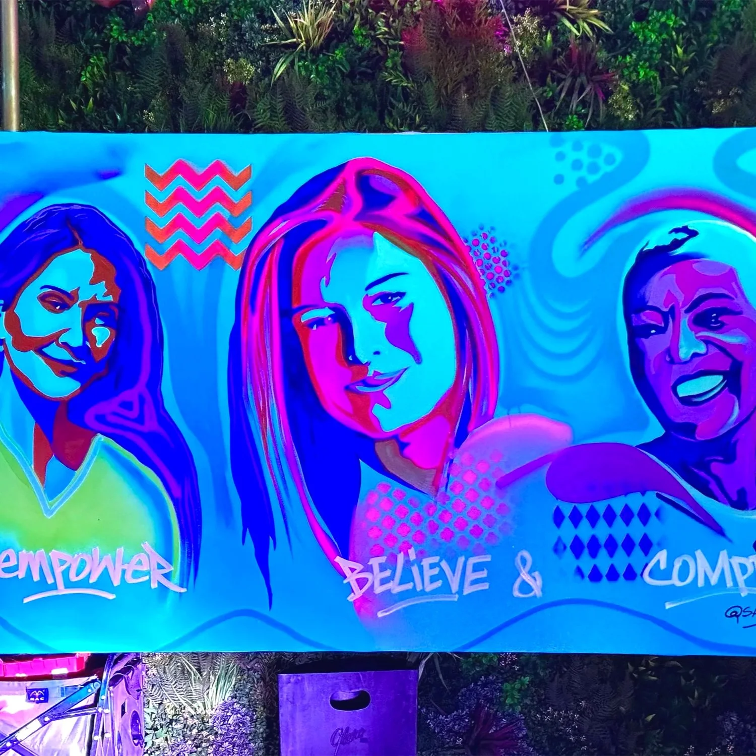 Live mural for Cancer benefit corporate event 