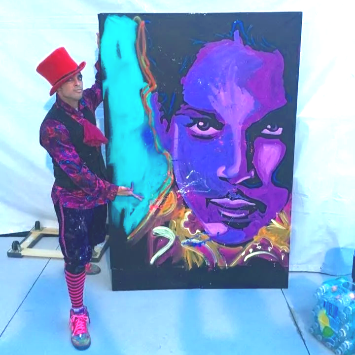 Prince paint show for the Fringe festival 