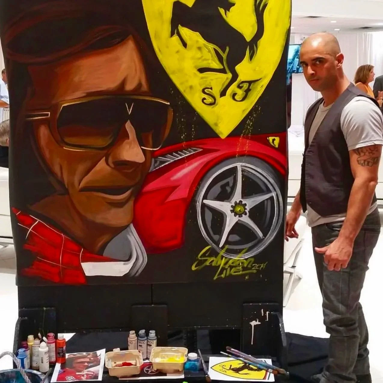 Atmosphere painting at Ferrari 